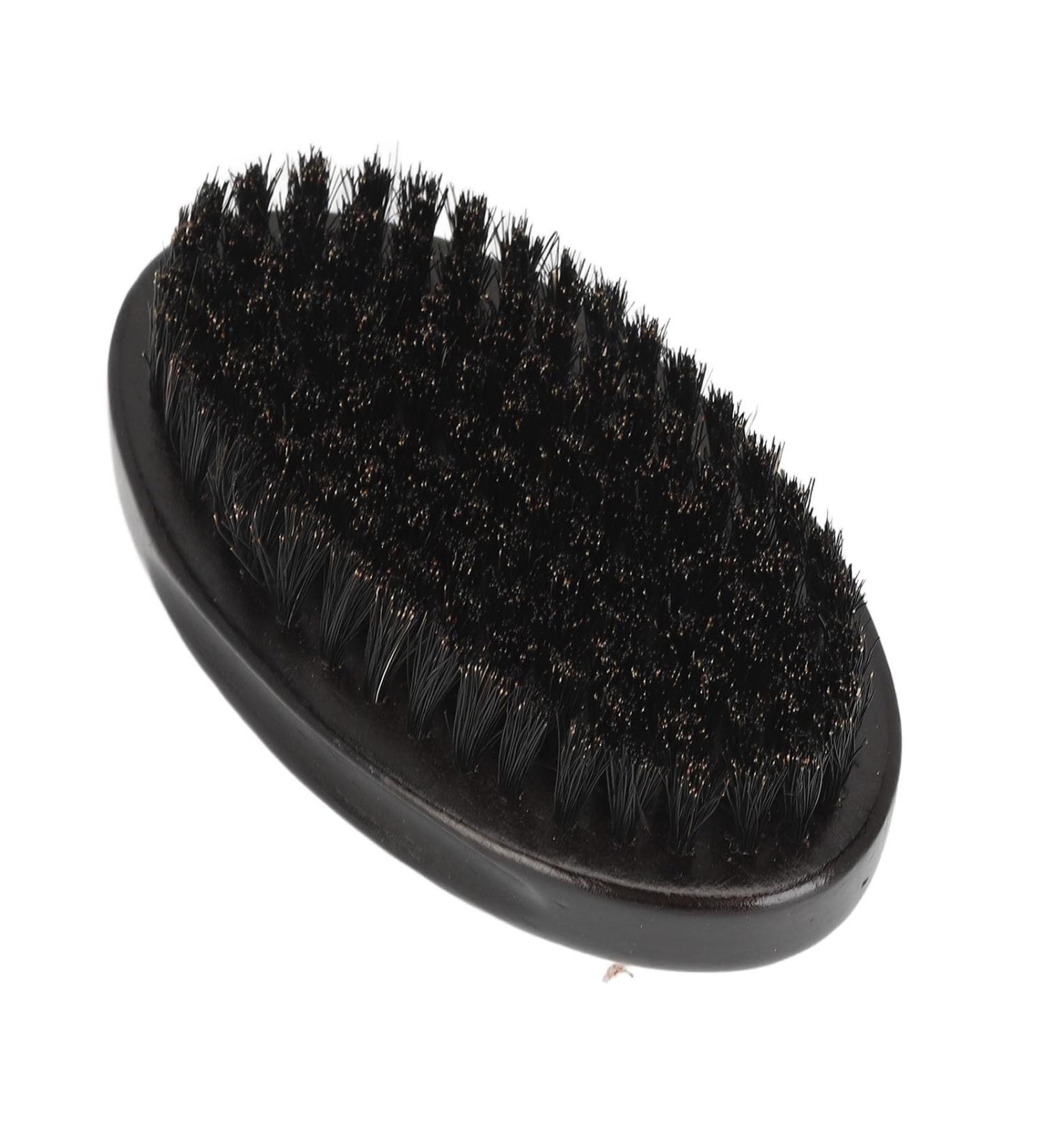Premium Beech Wood Beard Brush for Men - Firm Bristles & Oval Shape | Ultimate Beard Care - Buy Online on GoSupps.com