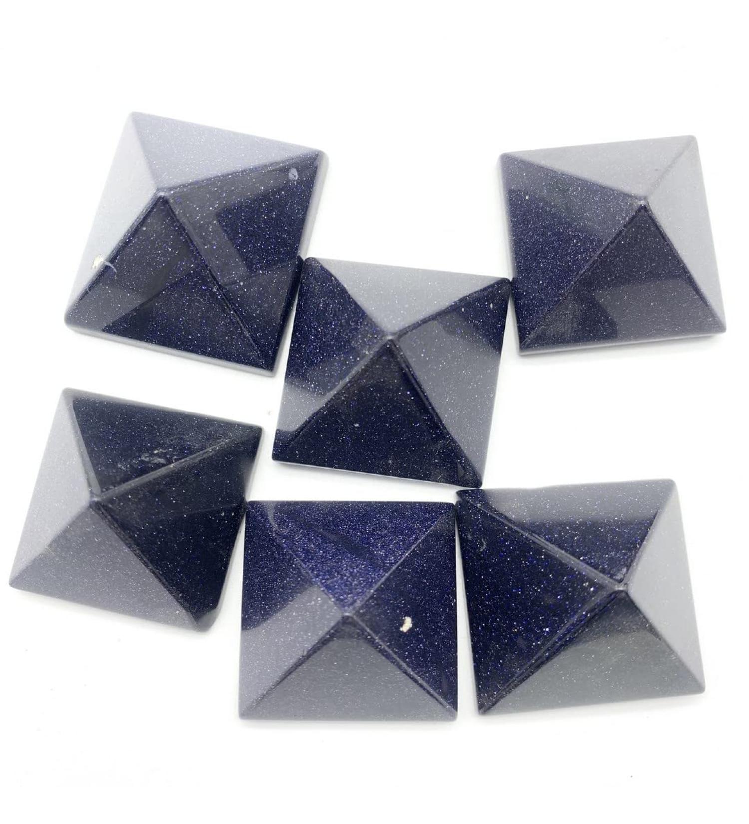 Natural Quartz Crystal 20-30mm Natural Blue Sandstone Stone Quartz Crystal Pyramid Tower Home Ornaments Decoration Stones Home Office Decor ningxiao - Buy Online on GoSupps.com