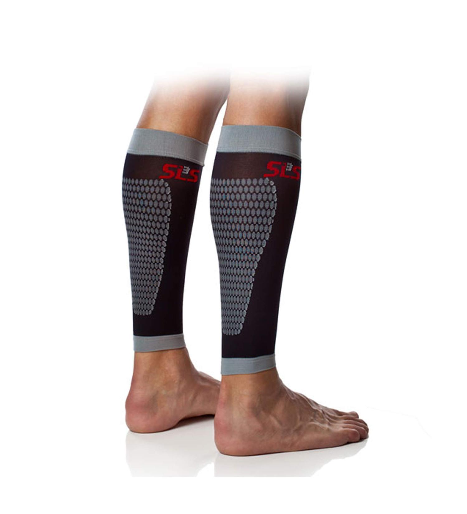 Calf Compression Sleeves for Legs | Shin Splints Relief Socks for Men & Women | Sports Injury Recovery & Pain Relief | Large Black Calf Guards - Buy Online on GoSupps.com