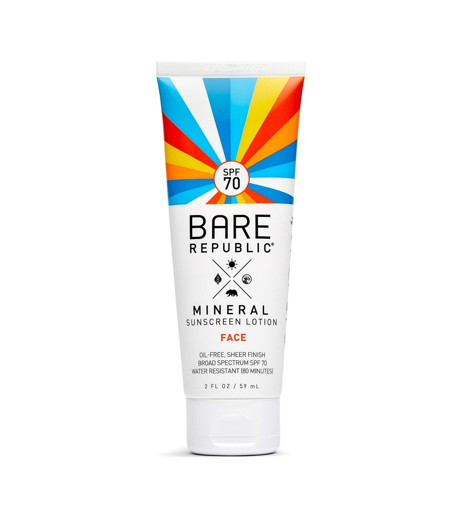 Bare Republic Mineral Sunscreen Face Lotion SPF 70 - 2 Fl Oz - Buy Online on GoSupps.com