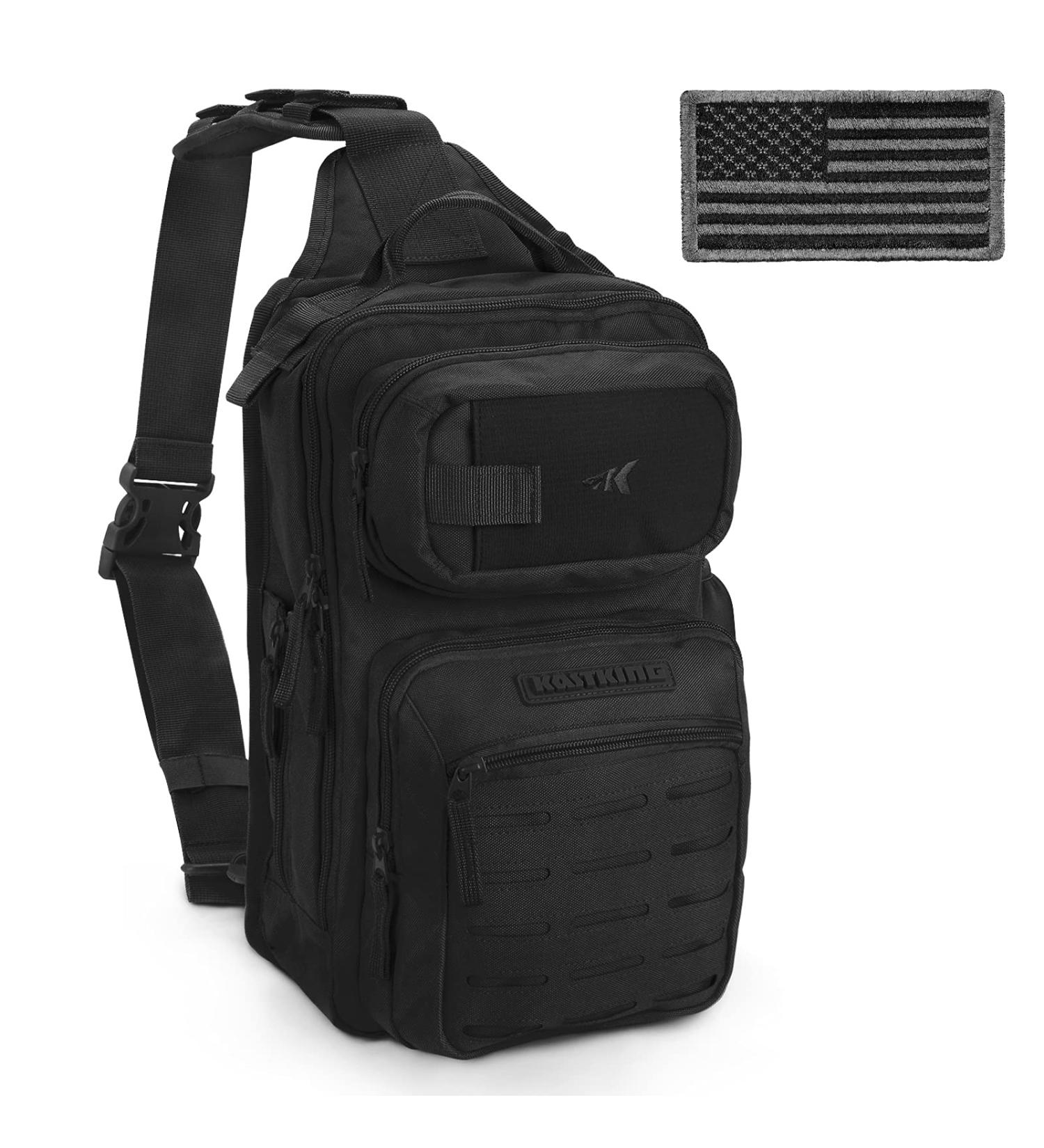 KastKing BlowBak Tactical Fishing Sling Tackle Bag - Lightweight Storage Backpack for Fishing, Hiking, Hunting, Camping - Black - Buy Online on GoSupps.com