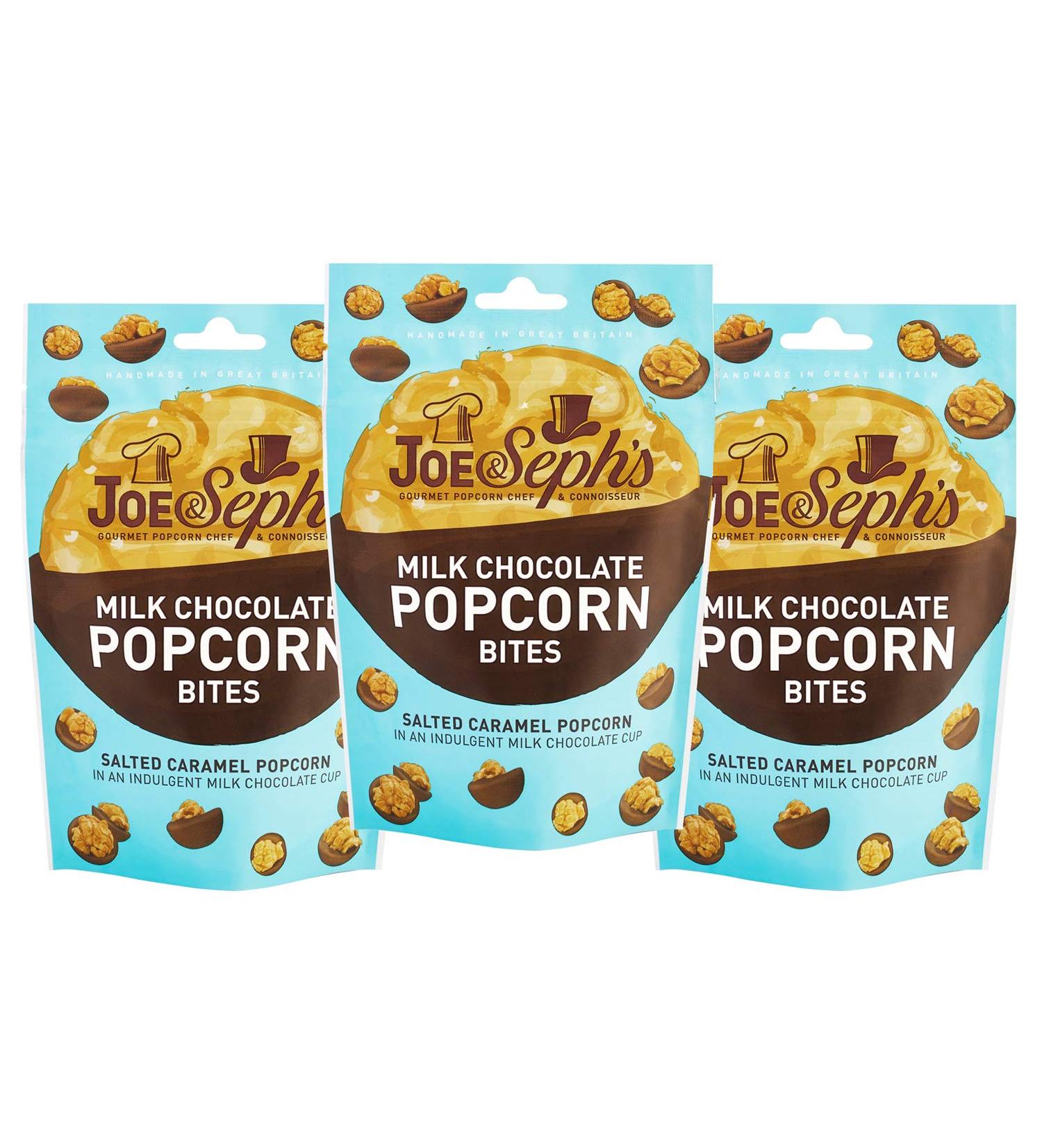Joe & Seph's Joe & Seph's Milk Chocolate Popcorn Bites - Salted Caramel 63g (Pack of 3)