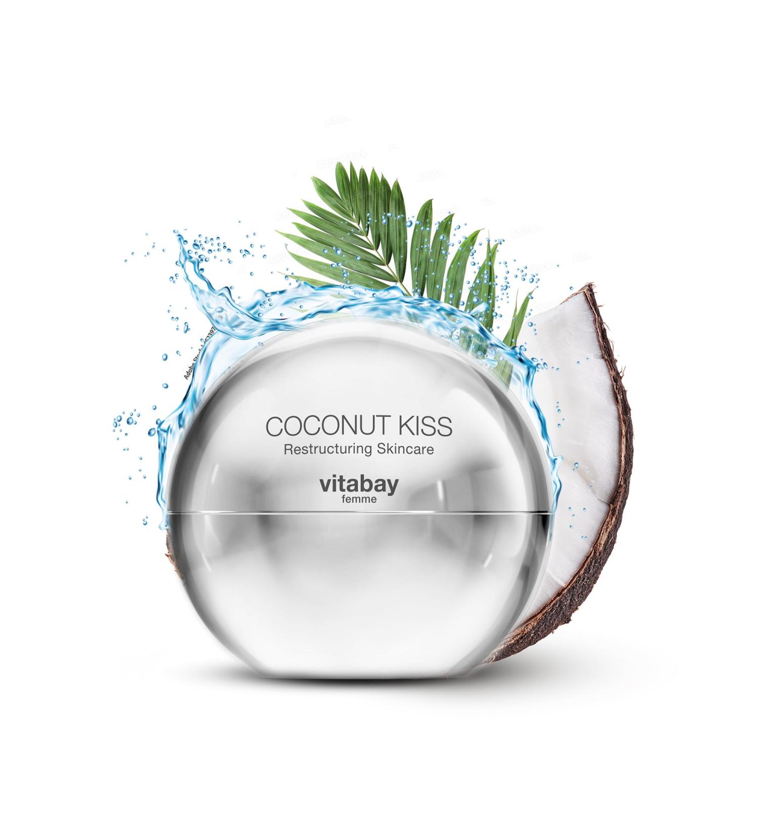 VITABAY Coconut Kiss Moisture Cream for Very Dry Skin - Hydrating Face Cream for Women 50ml - Coconut Fragrance - Ideal Moisturizer for Winter & Dry Heating Air - Buy Online on GoSupps.com