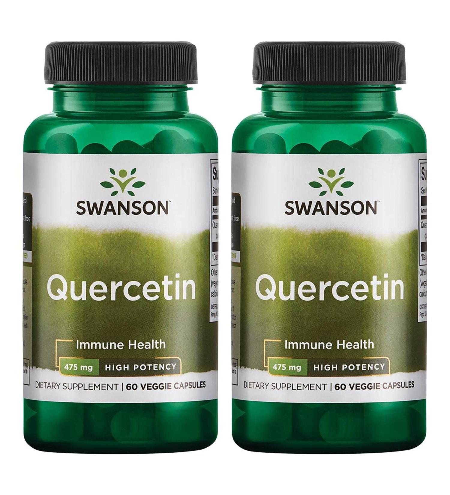 Swanson Quercetin 475 mg - 60 Veggie Capsules for Immune Support - Buy Online on GoSupps.com