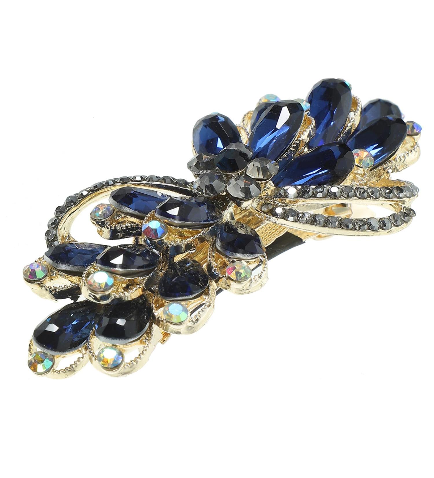 PATKAW Hair Barrettes for Women Rhinestone Hair Clips Flower Hair Barrettes Crystal Pearl French Hairpins Hair Clip Barrettes for Women Wedding Accessories Green - Buy Online on GoSupps.com