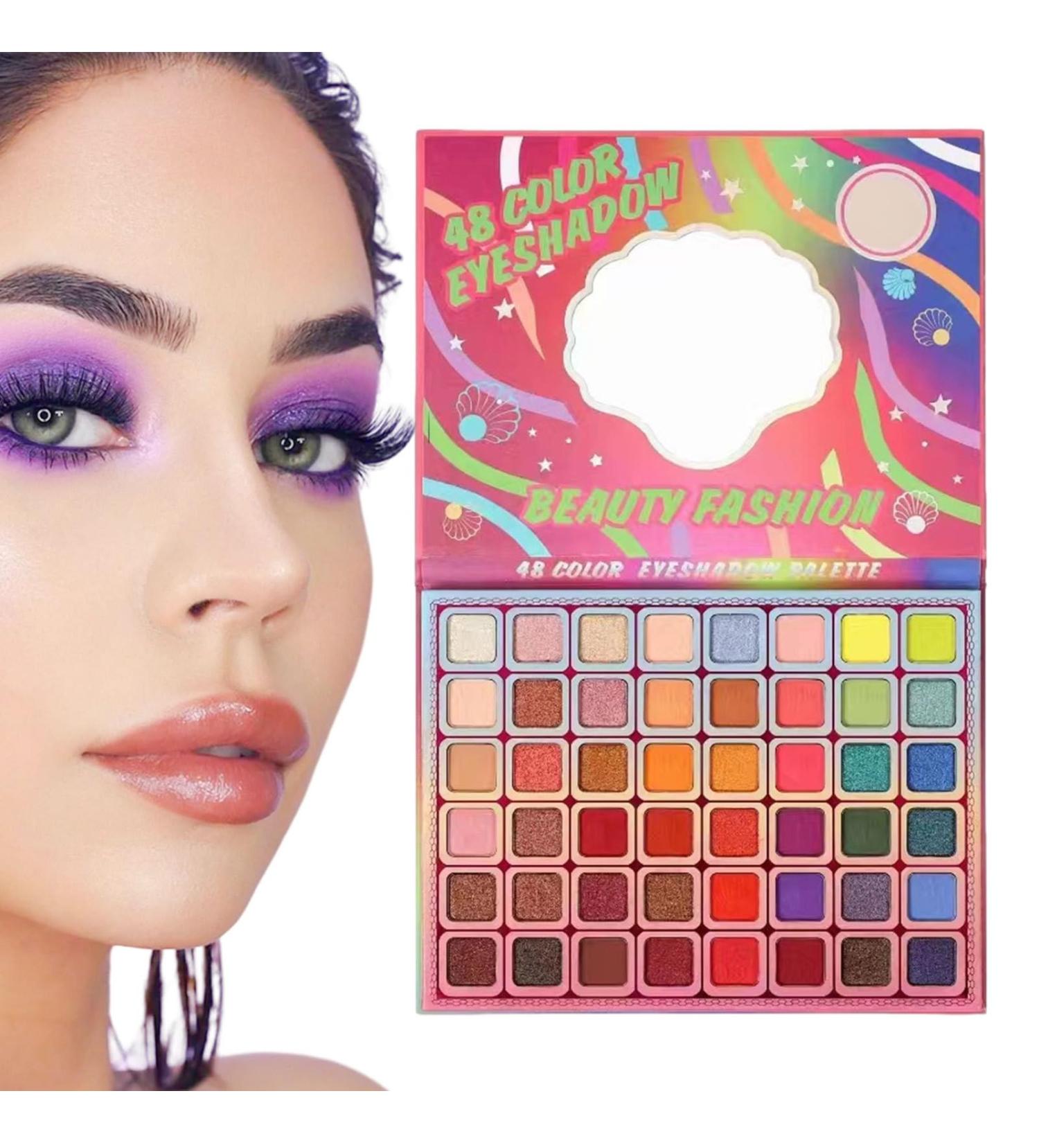 Eye Shadow Palette - Eye Shadow Make Up Palette Makeup 48 Colors | Eye Shadow Natural Long Lasting High Pigmented Eyeshadow Shimmer Glitter For Women Beginner Girls - Buy Online on GoSupps.com