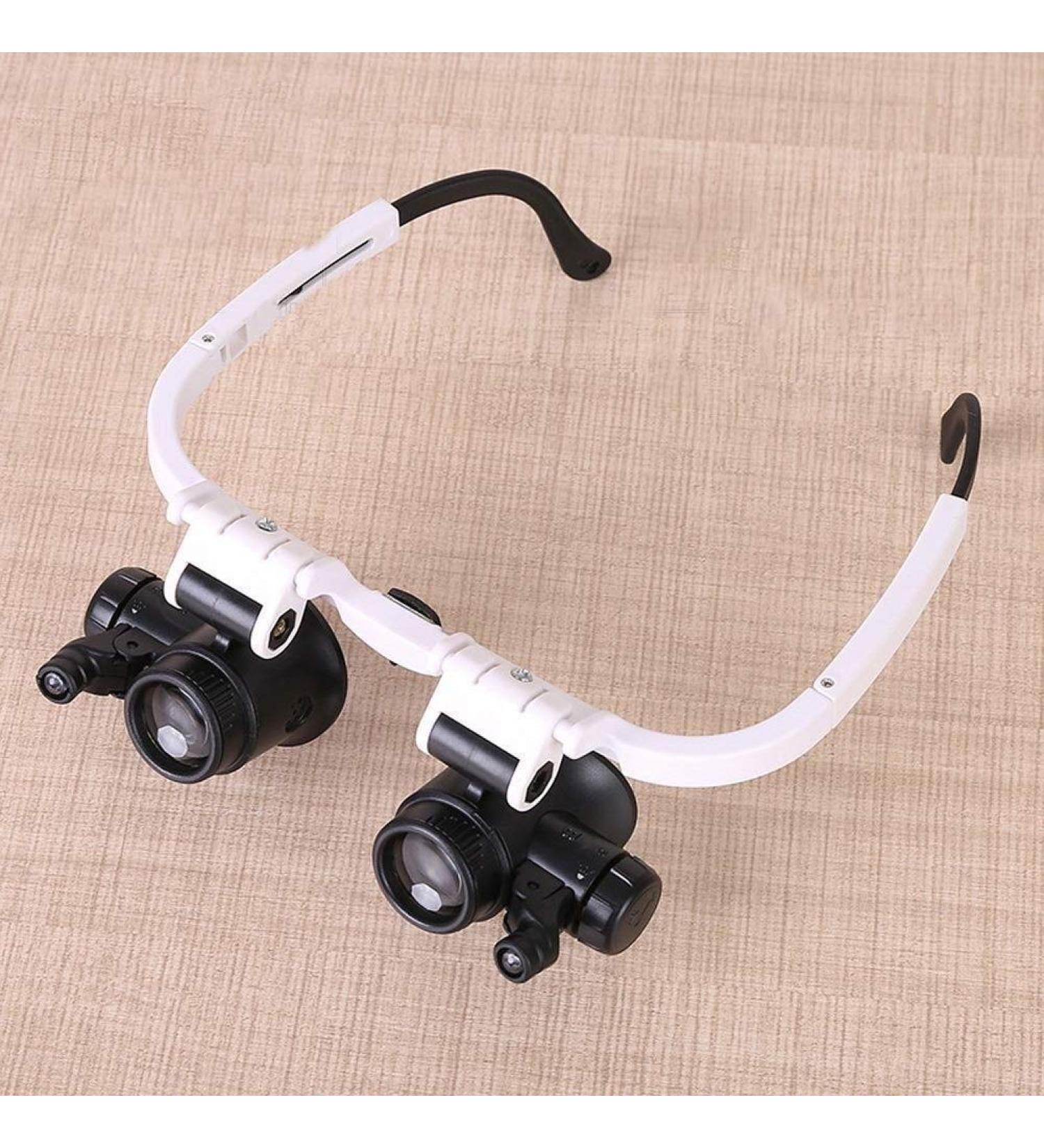 Magnifier Glasses-Type Headwear High-Power Led Magnifying Glass Retractable Temples Clock Repair Repair Inspection Antiques Identification Magnifying Glass Lofty Ambition - Buy Online on GoSupps.com