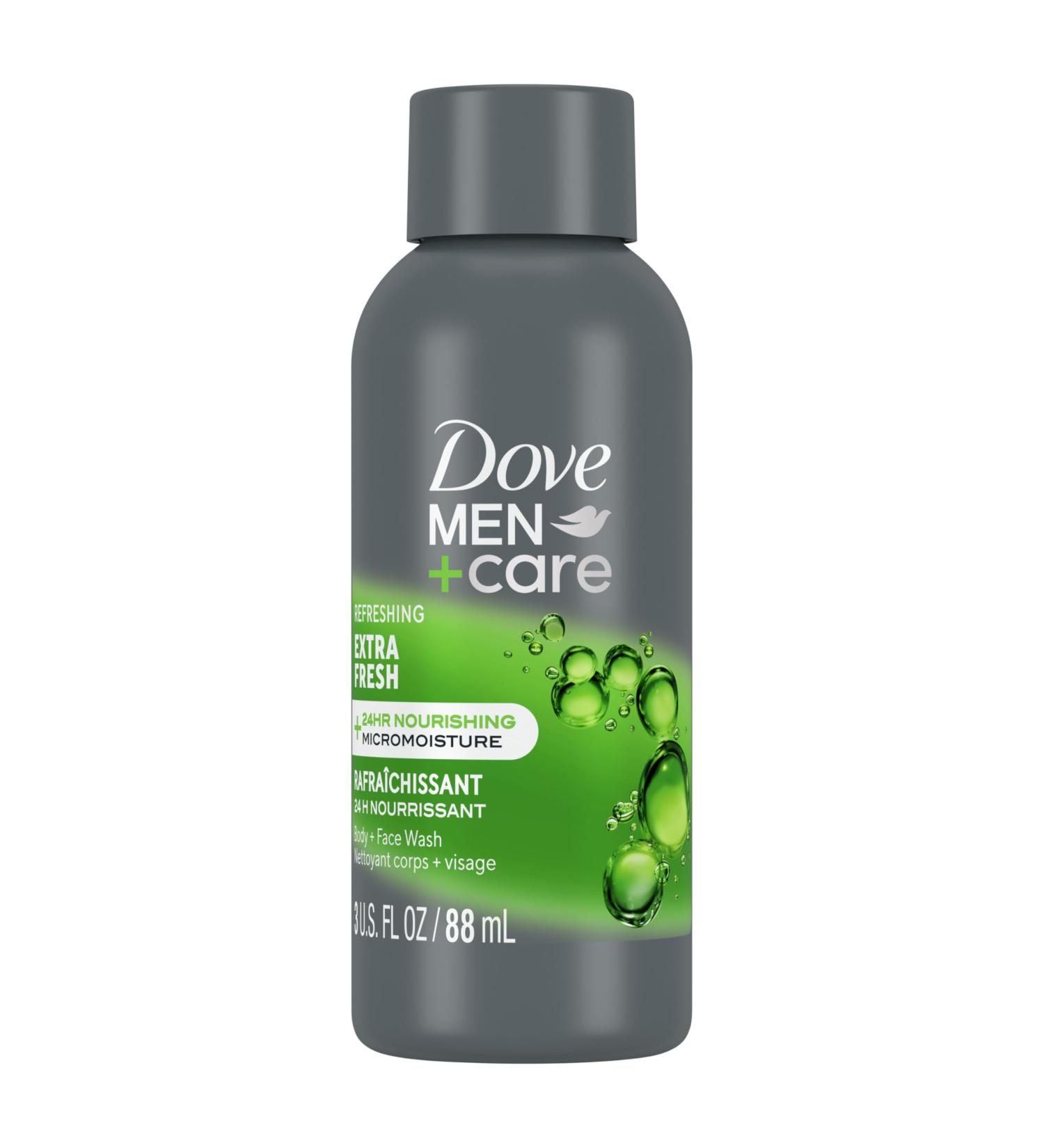 Dove Men+Care Refreshing Extra Fresh with 24-Hour Nourishing Micromoisture Technology Body Wash for Men 3 oz 3 Fl Oz (Pack of 1) - Buy Online on GoSupps.com