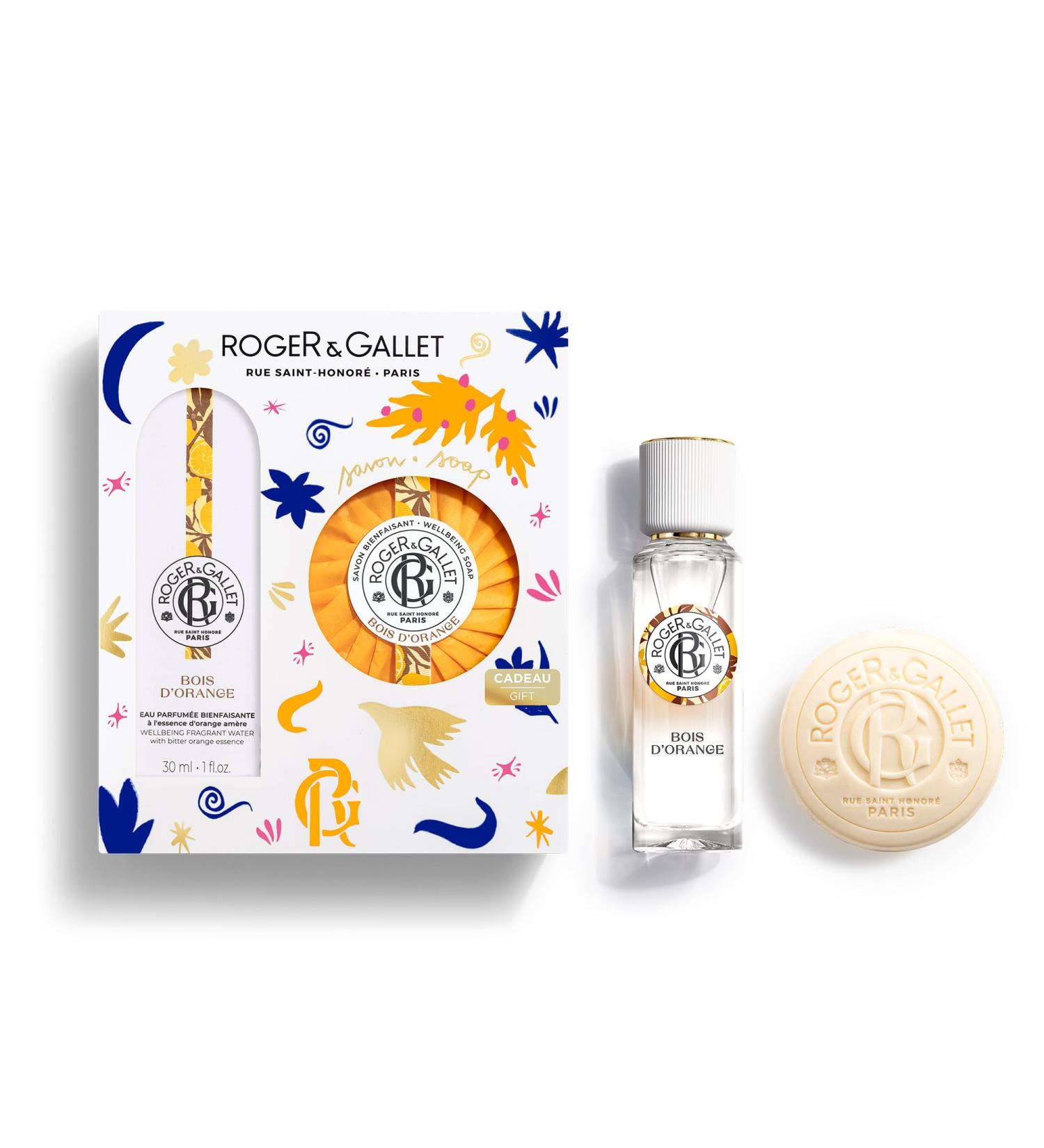 ROGER & GALLET | Orange Wood Gift Set |1 fl oz Frgrant Water | 3.5 oz Perfumed Soap | Limited Edition Bois d'Orange Gift Set - Buy Online on GoSupps.com