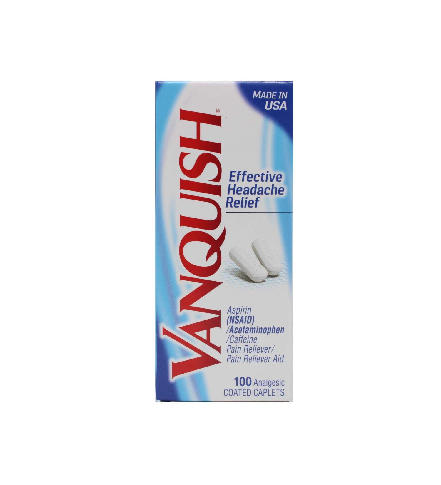 Vanquish Caplets 100 - Fast-acting Pain Relief Formula | Buy Online - Buy Online on GoSupps.com