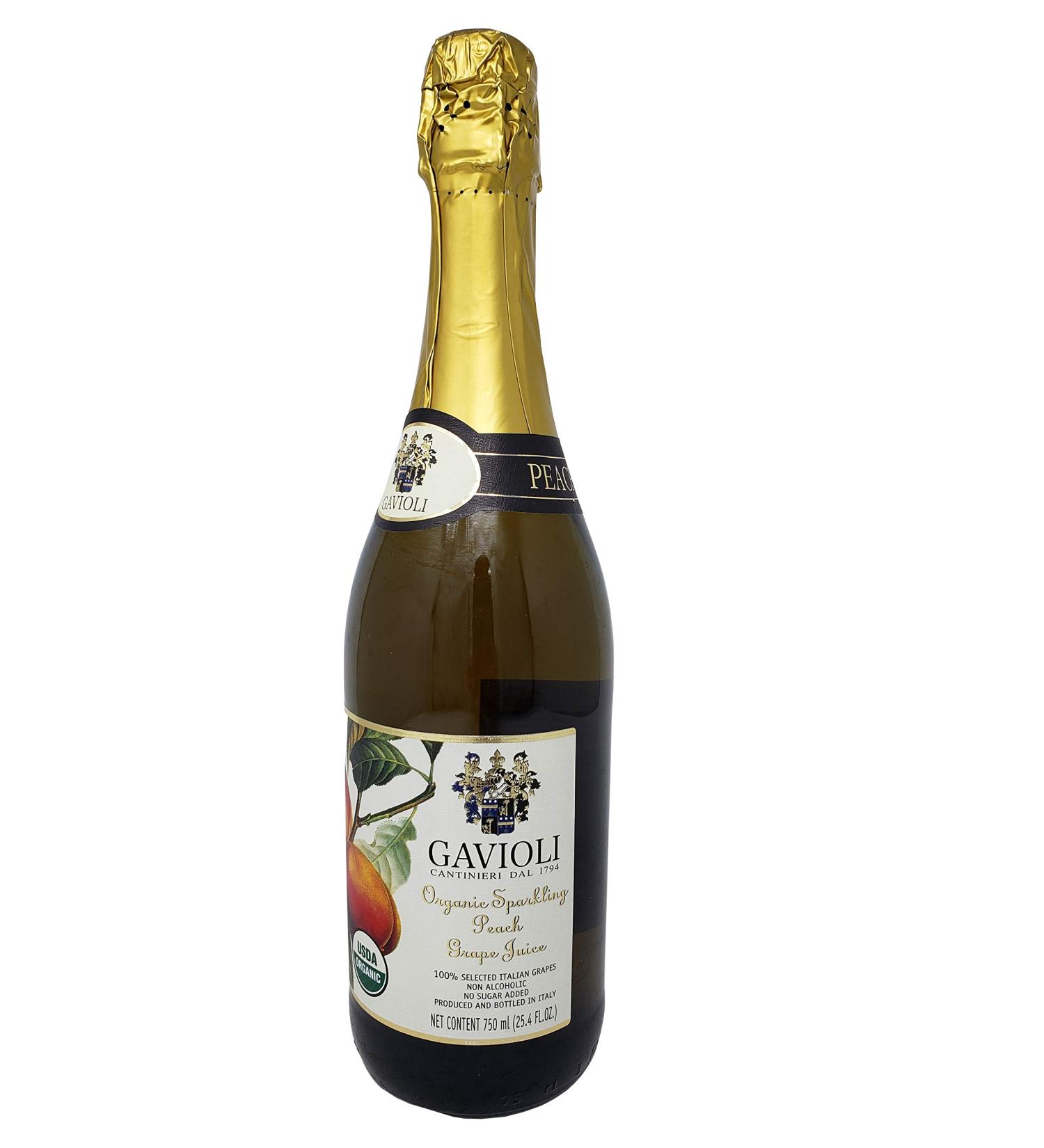 Gavioli Organic Sparkling Italian Grape Juice Non-Alcoholic 25.4 FL OZ - Peach - Buy Online on GoSupps.com