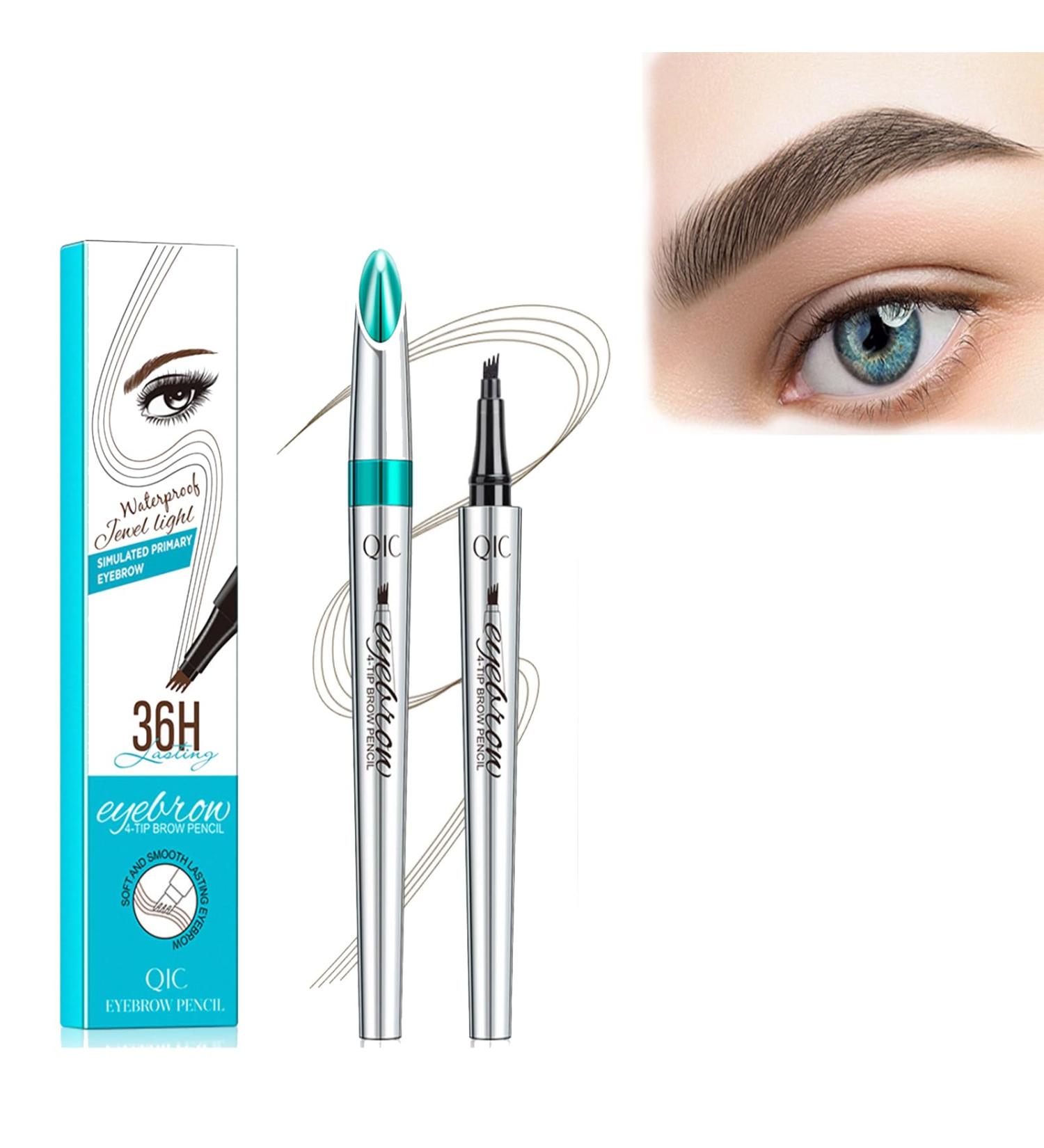 New Magic Eyebrow Pencil 3D Waterproof Microblading Eyebrow Pencil Contouring Pen Eyebrow Pencil with 4 Fork Tip Effortlessly Creates Lasting MakeUp Professional Natural Looking Eyebrows (1PC-B) - Buy Online on GoSupps.com