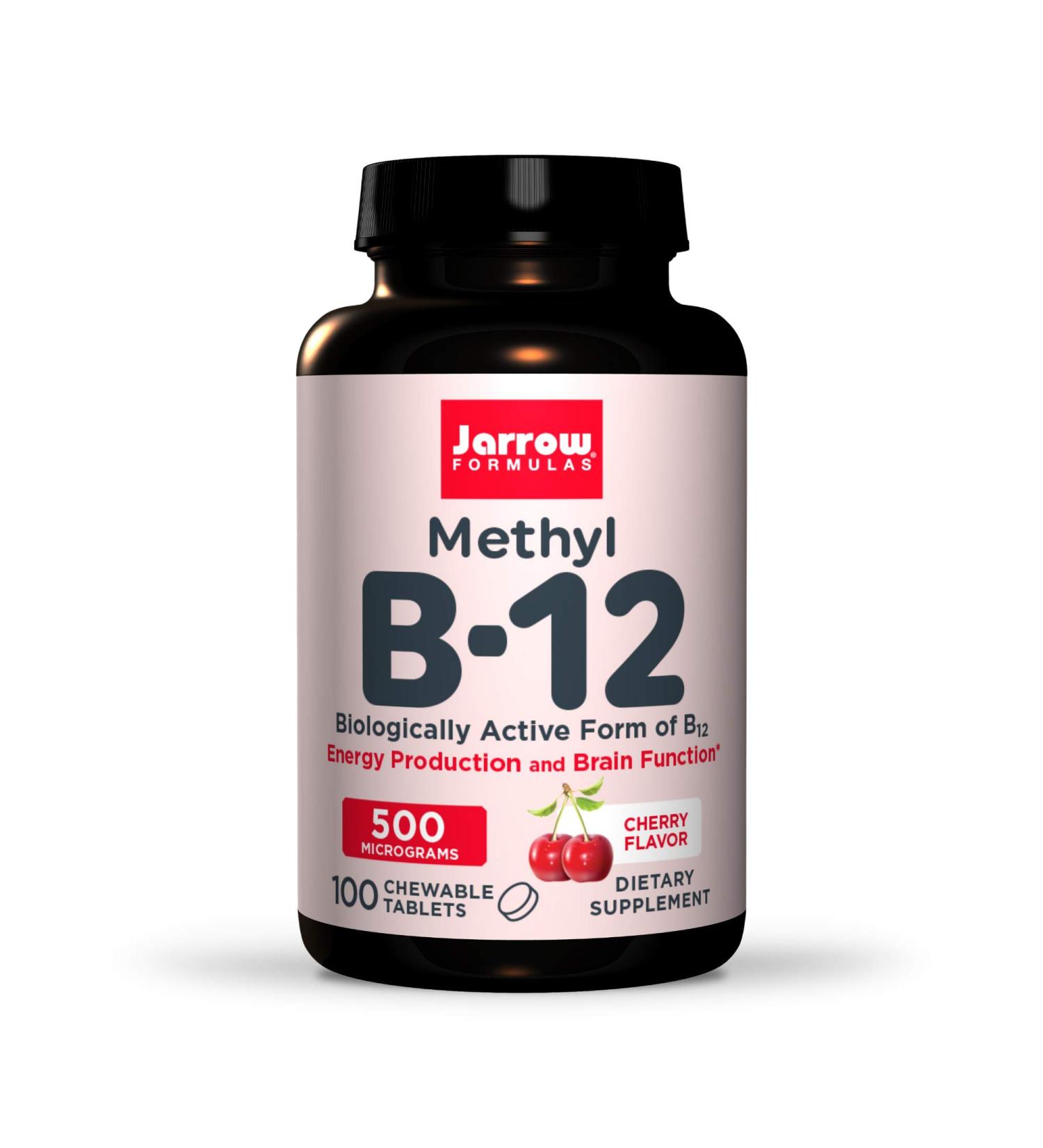 Jarrow Formulas Methyl B-12 Cherry Flavor 500 mcg - 100 Lozenges | Boost Energy & Metabolism - Buy Online on GoSupps.com