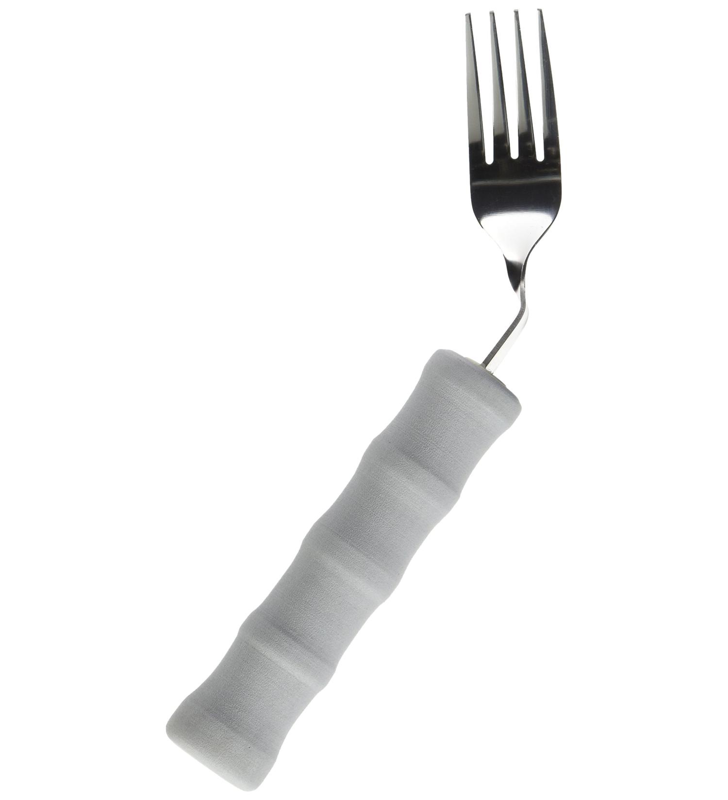 Homecraft Lightweight Foam Handled Angled Fork - Right Handed | Easy Self-Feeding for Limited Wrist Movement, Arthritis, Elderly & Disabled | VAT Relief Eligible - Buy Online on GoSupps.com