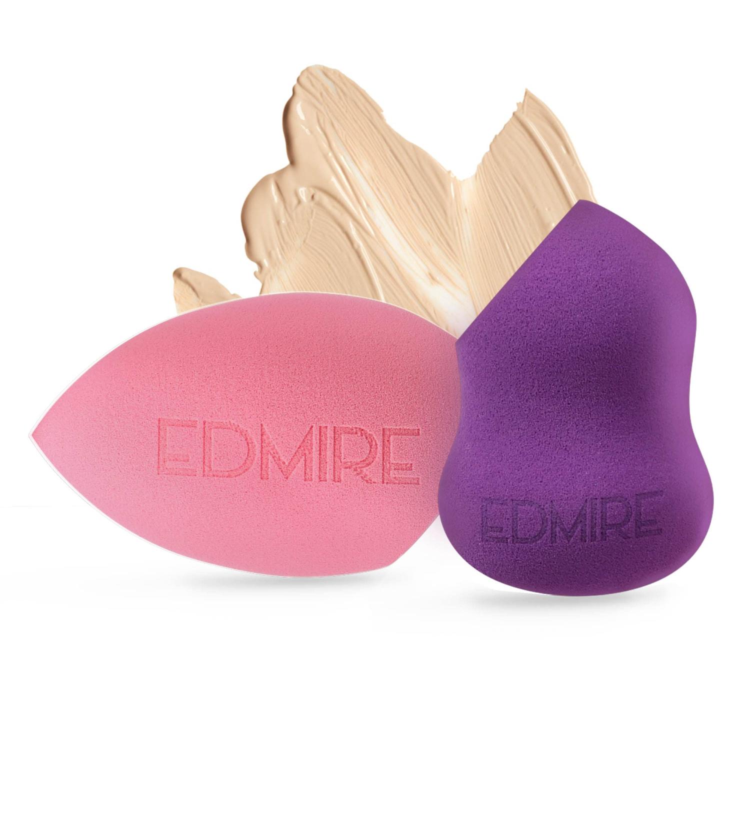 EDMIRE Makeup Sponges Pack of 2 Beauty Blender Sponges for Foundation Blending Make up Sponges for applying Liquid Foundation Powder Concealer Creams Contour Stick Highlighter or Eyeshadow make-up - Buy Online on GoSupps.com