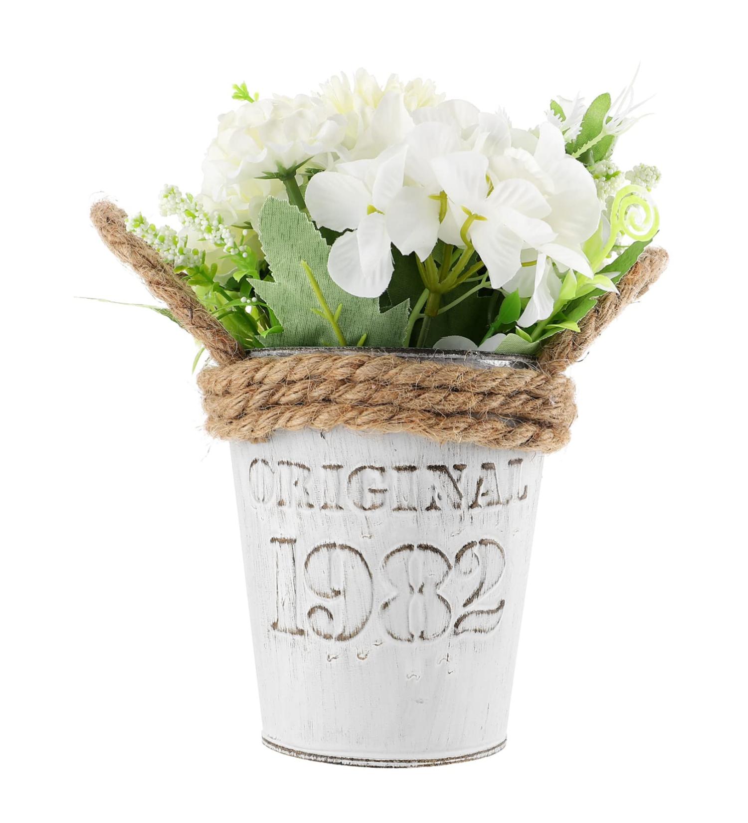Zerodeko Potted Hydrangea Blue Faux Flowers Ceramic Decor Green Home Decor Spring Decorations for Home Fake Flower Adornment Outdoor Decoration Faux Hydrangea White Props Plastic Artificial White 17x17x19cm - Buy Online on GoSupps.com