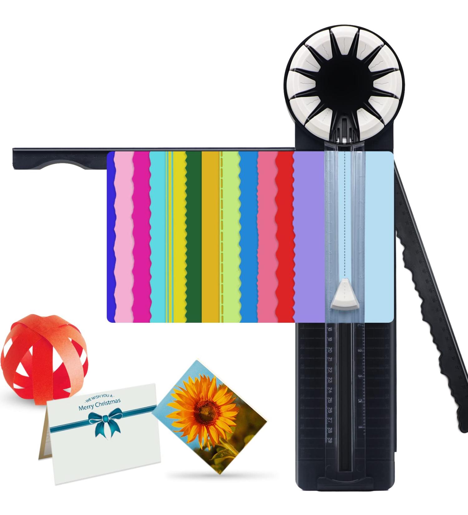 Paper Cutter  Paper Cutter for Cardstock  Paper Trimmer  Paper Slicer  Mini Paper Cutter  Paper Cutters and Trimmers  Paper Trimmer for Crafting  12-Shapes in 1 Cardstock Cutter - Buy Online on GoSupps.com