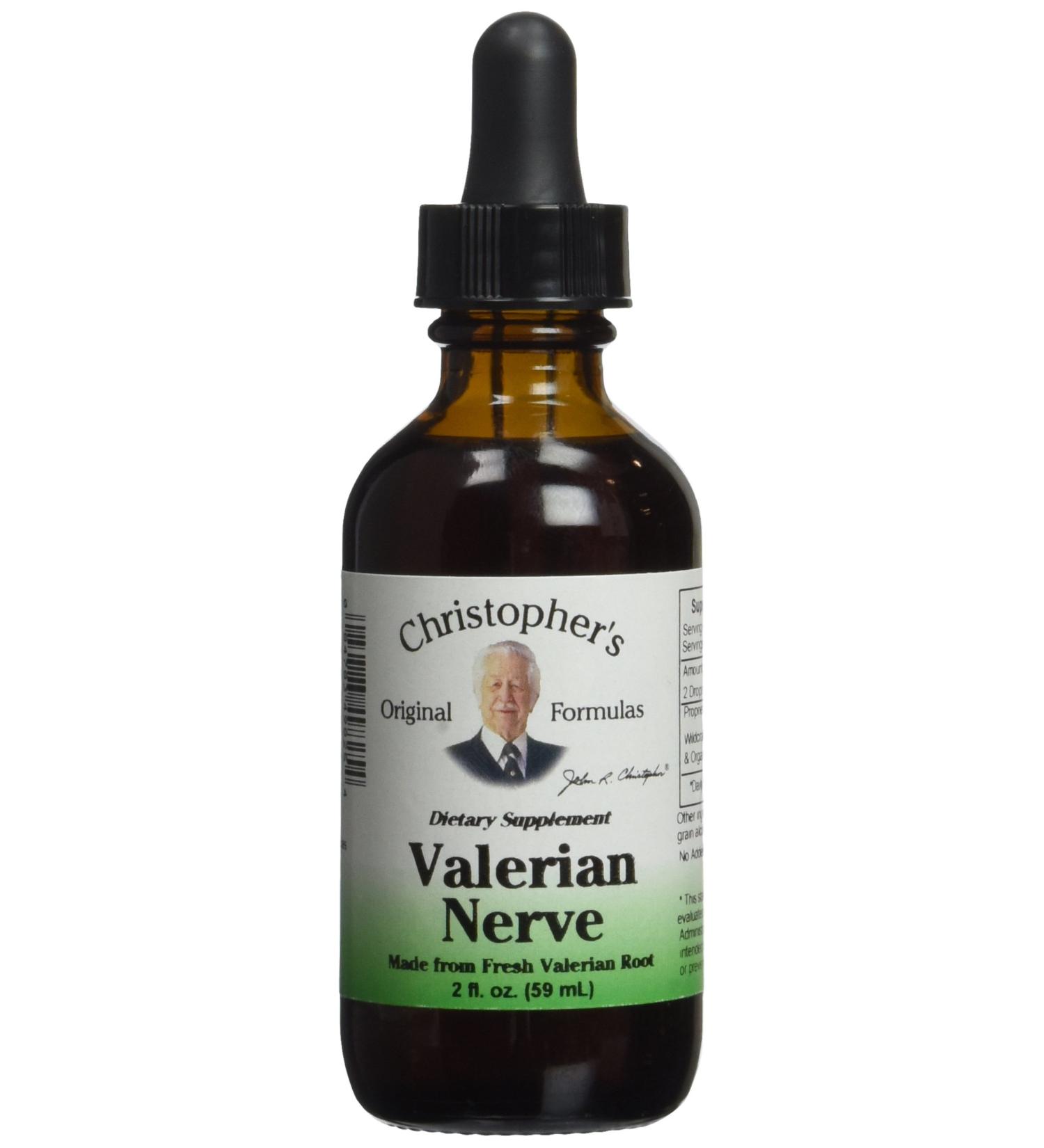 Dr. Christopher Valerian Nerve Formula with Wild Lettuce Extract - 2 oz Liquid - Buy Online on GoSupps.com