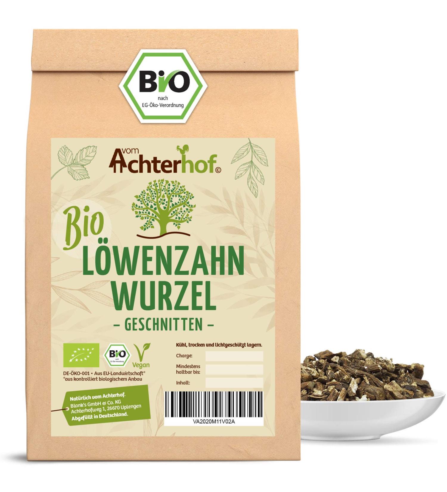 Organic Dandelion Root Cut 250g - Premium Dandelion Root Tea | Achterhof - Buy Online on GoSupps.com