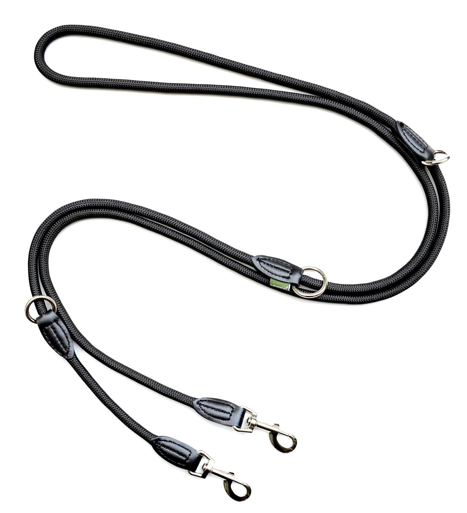 Leitengr n Dog Leash Derby | 2m Adjustable Nylon Leash for Medium to Large Dogs | Classic Black Dark Dove | Durable & Flexible Design - Buy Online on GoSupps.com