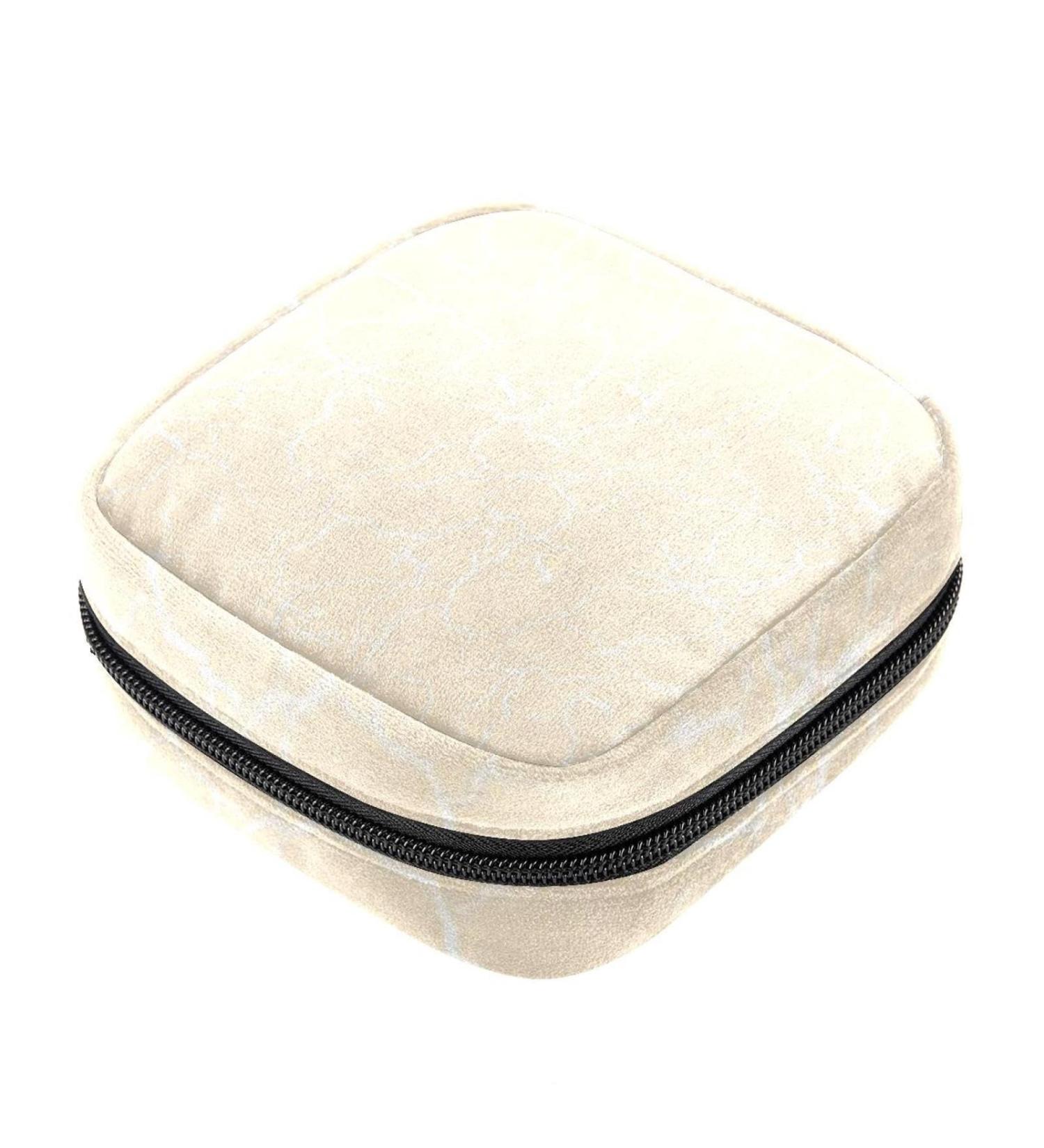 Marble Sanitary Napkin Storage Bag | Portable First Period Pads Holder | Girls Travel Makeup Bag | Multicoloured - 19 - Buy Online on GoSupps.com