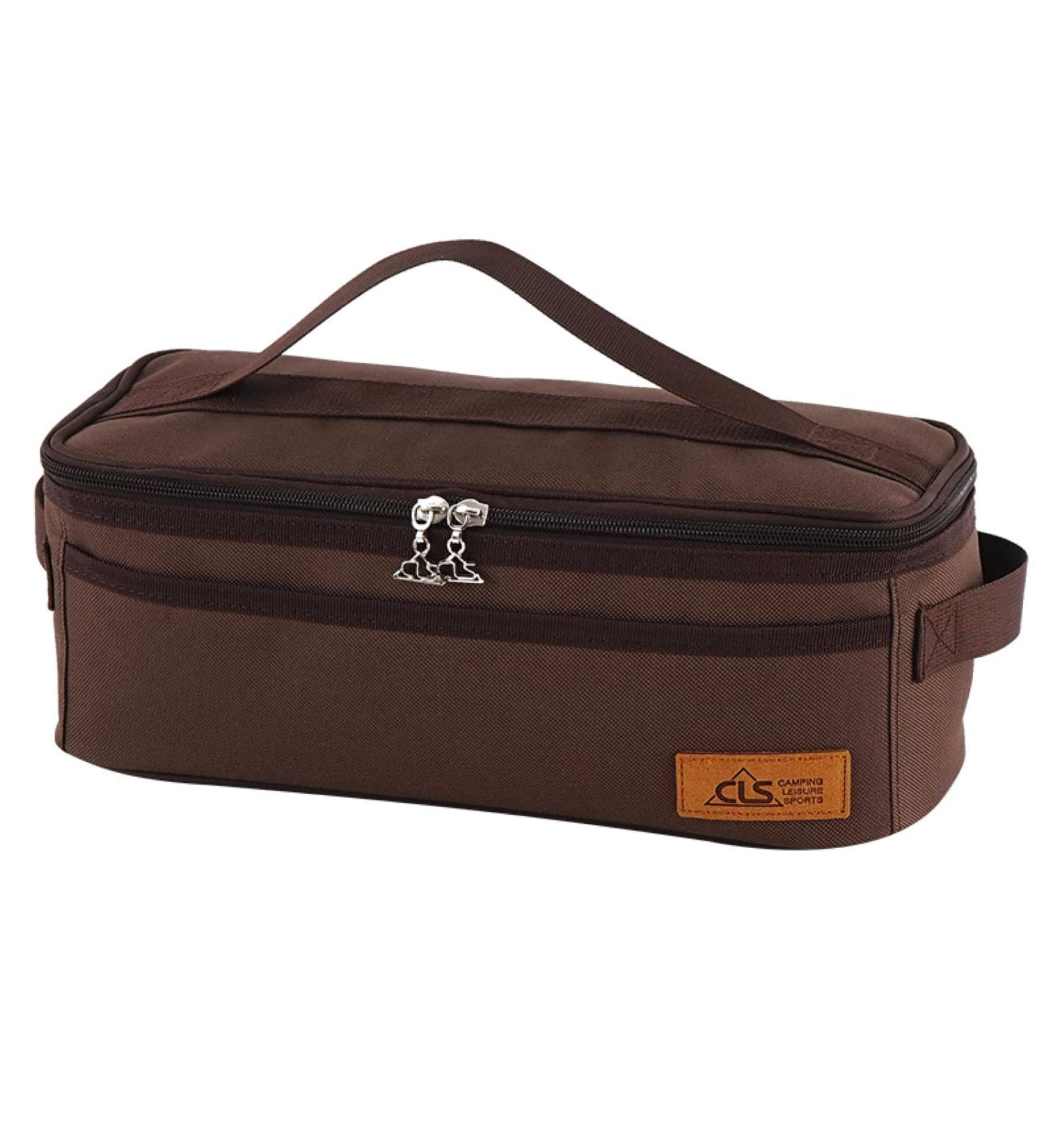 TRIWONDER Camping Cookware Organizer Bag - Portable Utensils Storage Pouch for Outdoor BBQ and Camping - Brown - Buy Online on GoSupps.com