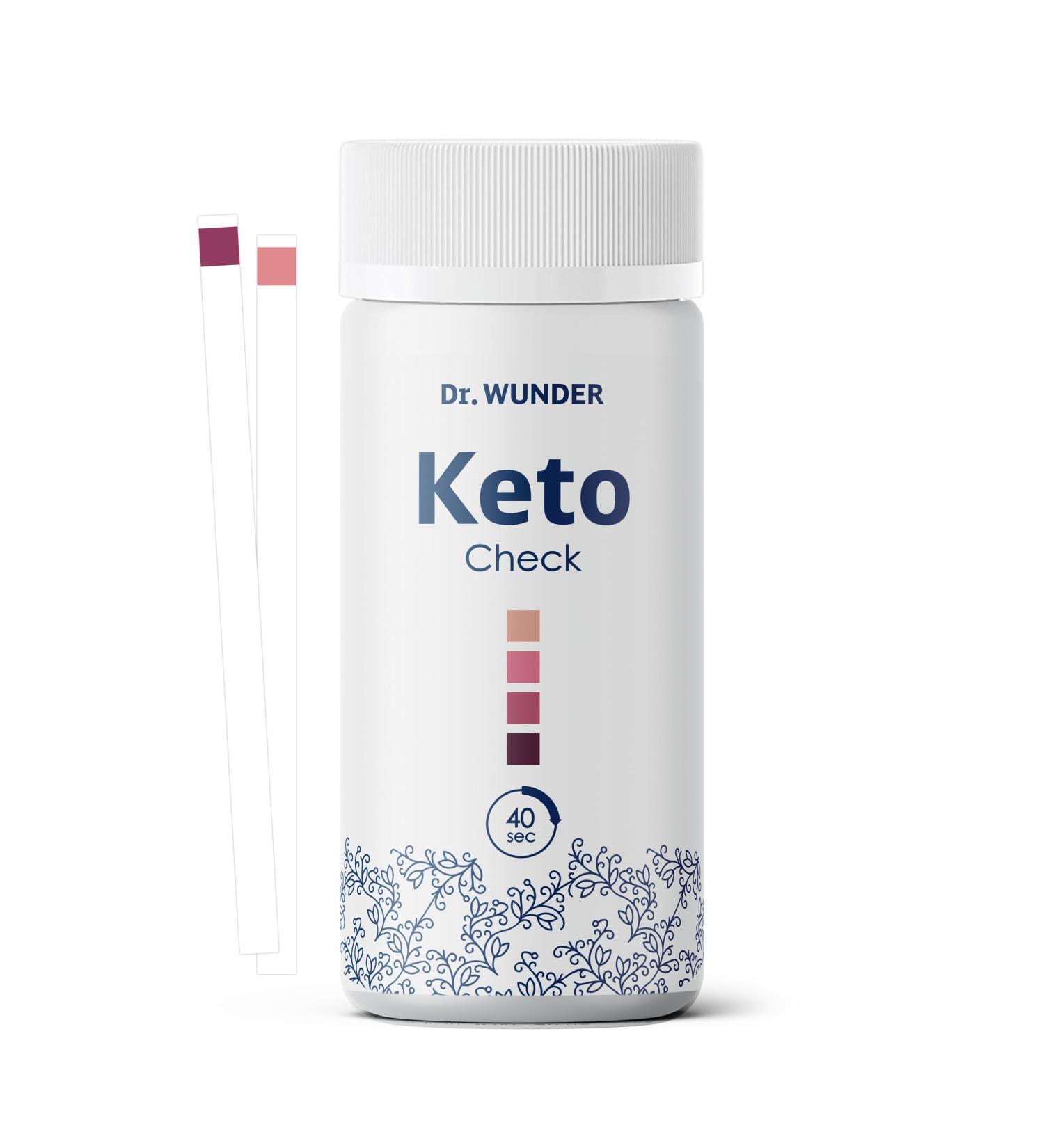 Dr. Wunder Ketocheck: 100 Test Strips for Accurate Ketone Measurement in Urine | Perfect for Ketogenic Diet | Results in 40 Seconds - Buy Online on GoSupps.com