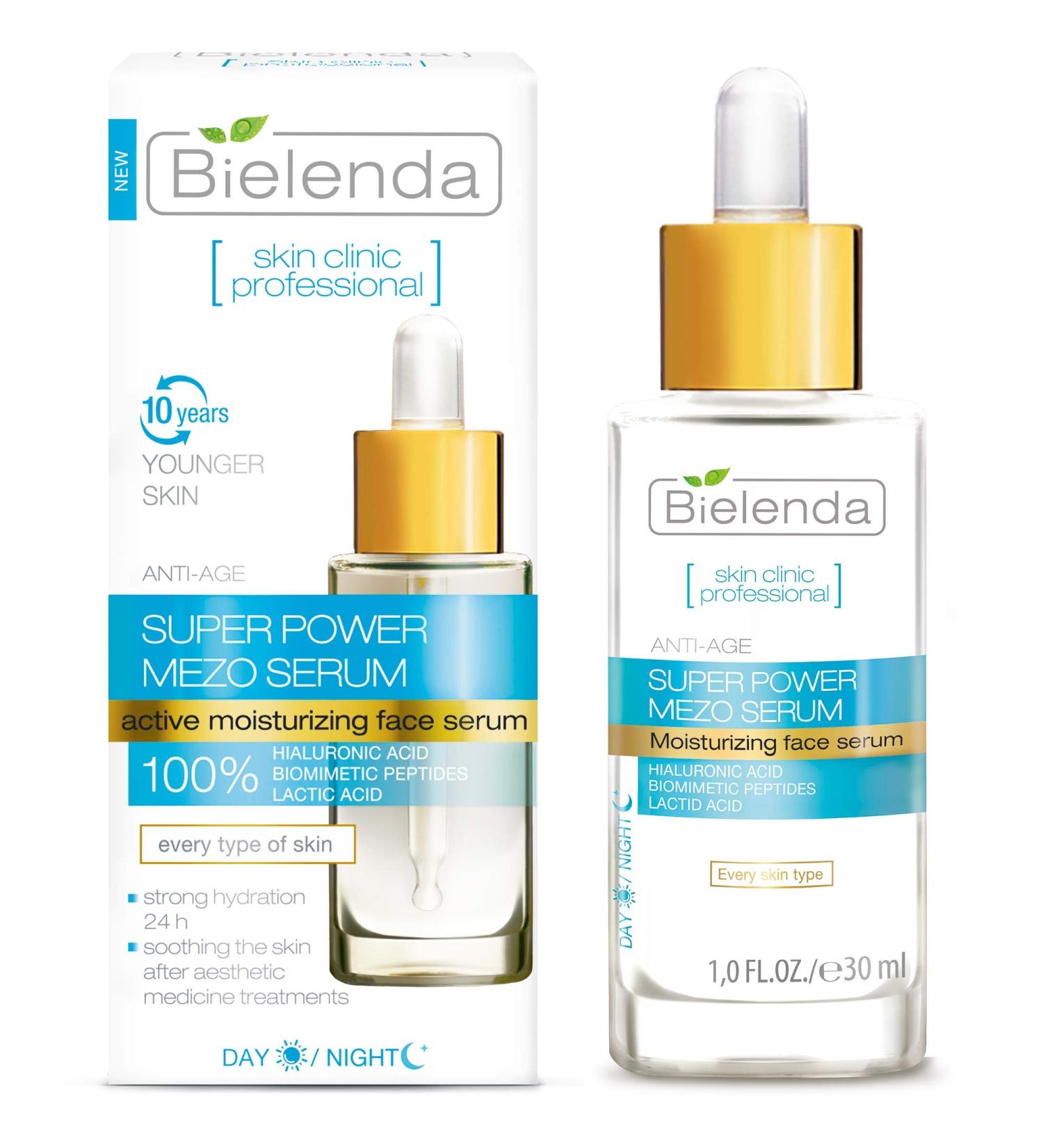 Buy Bielenda Skin Clinic Super Power Mezo Serum | Hydrating Anti-Age 30ml - International Shipping - Buy Online on GoSupps.com