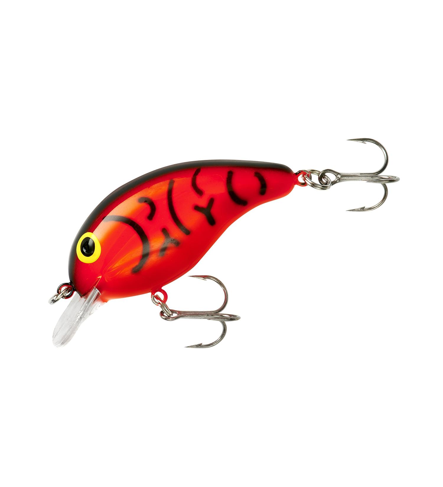 Bandit Series 100 Crankbait Bass Fishing Lures, Dives to 5-feet Deep, 2 Inches, 1/4 Ounce Red Crawfish