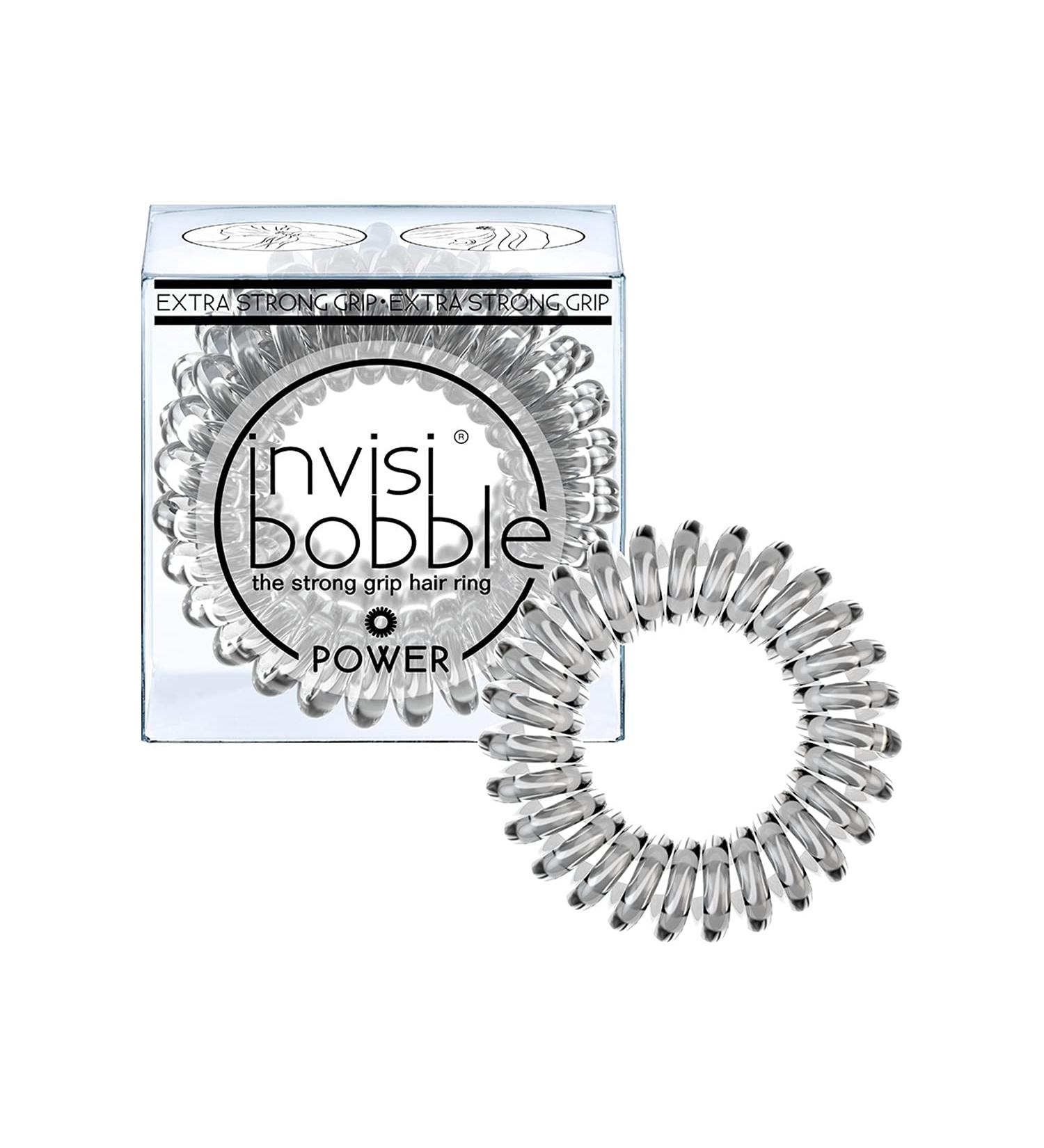 Invisibobble Power Hair Ring - Strong Grip, Crystal Clear, 3 Pack - Buy Online on GoSupps.com