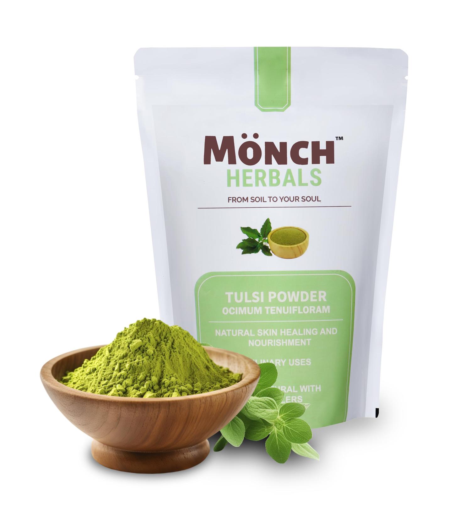 Tulsi Powder for Skin & Hair Care | 100% Natural Holy Basil - Ayurvedic 227g - Buy Online on GoSupps.com