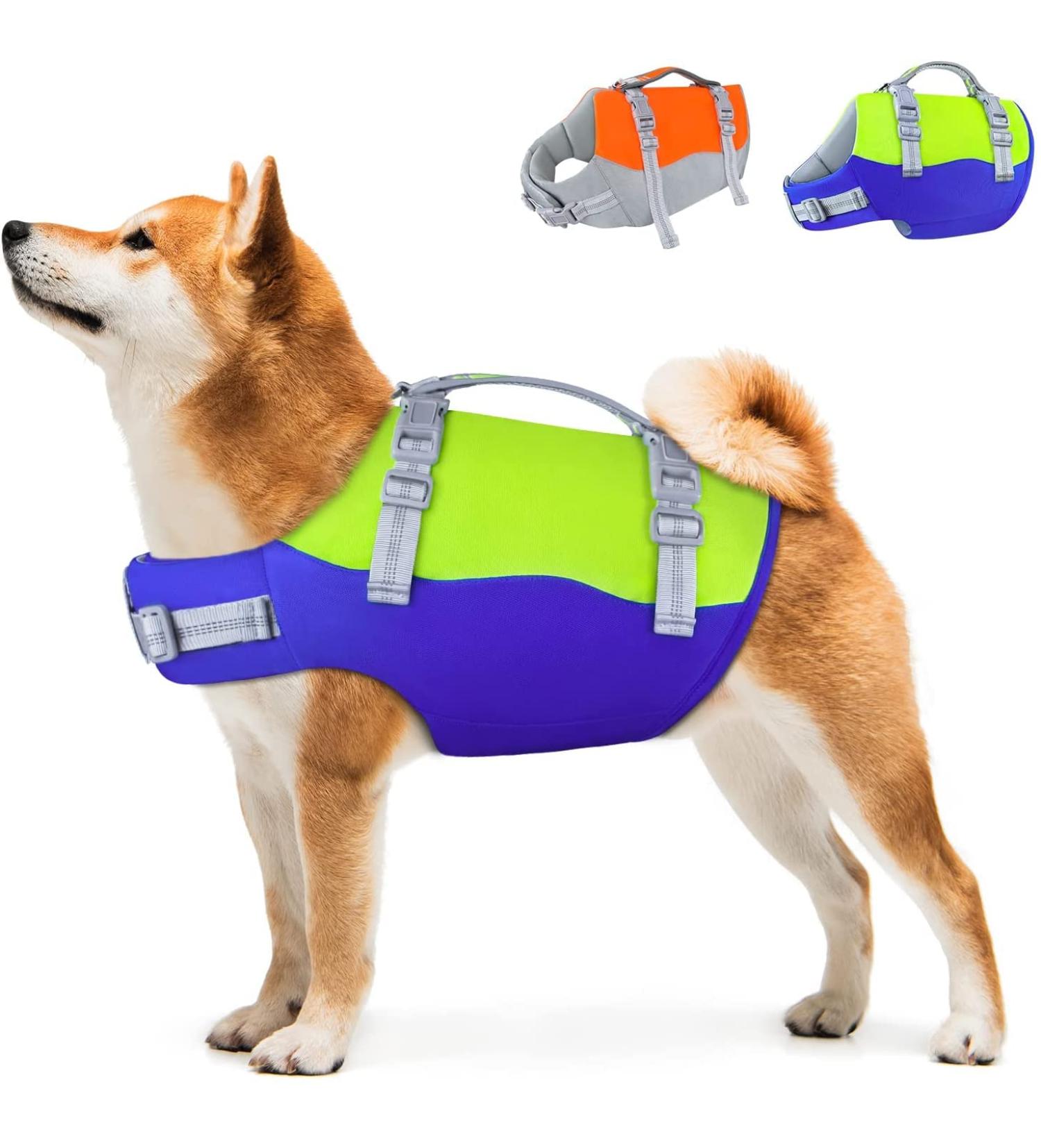 Siivton Dog Life Jacket - Ripstop Vest for Boating & Swimming | Adjustable & Reflective | Buoyancy Rescue Handle | X-Large - Buy Online on GoSupps.com