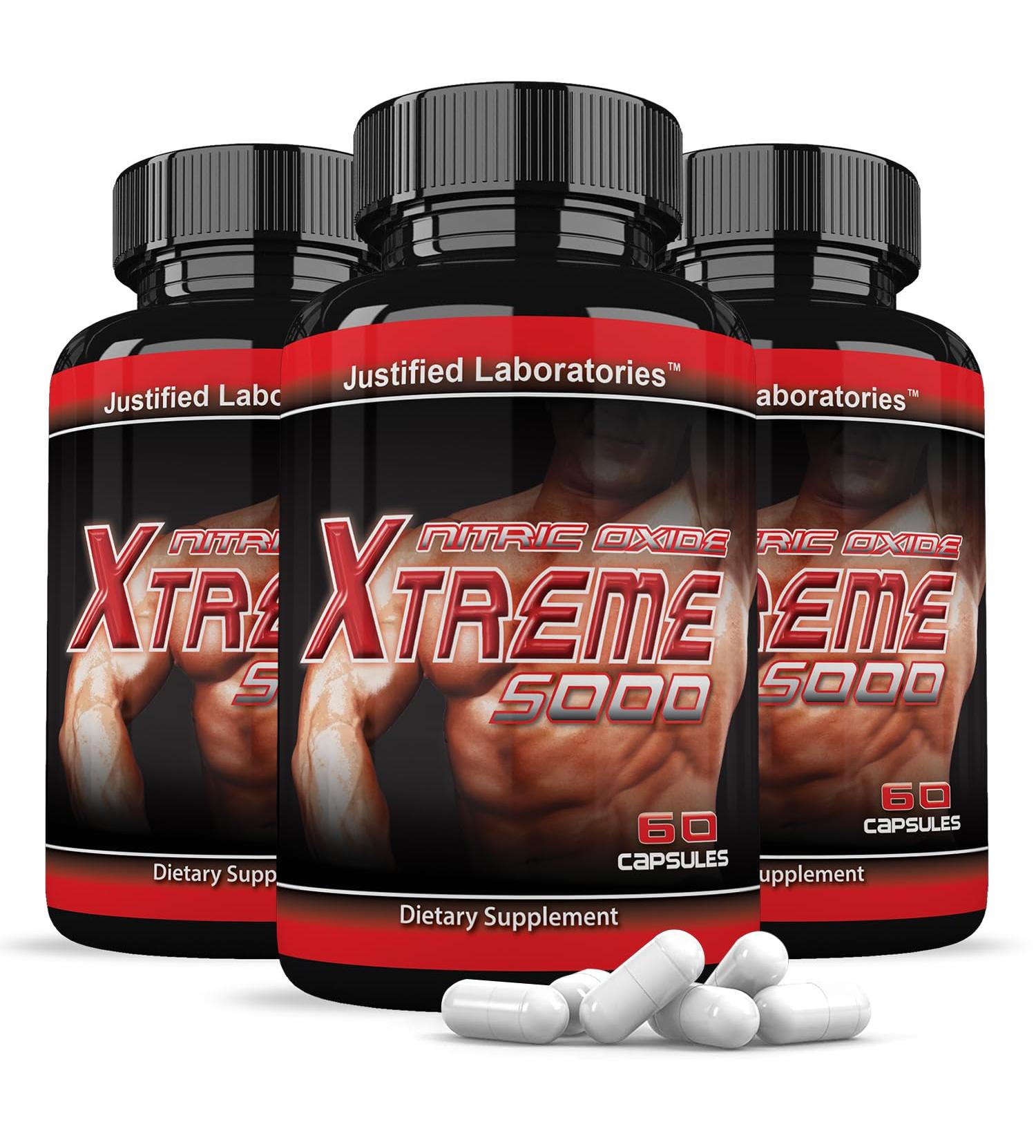 Buy 3 Pack Nitric Oxide Xtreme 5000 - Advanced Men's Health Formula | 60 Capsules | Fast International Shipping - Buy Online on GoSupps.com