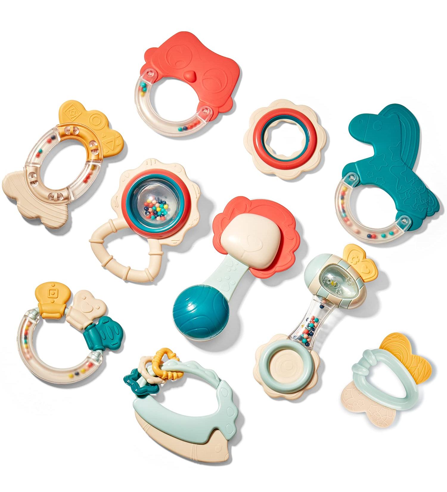 3Pcs Christmas Teething Toys - Reindeer Snowman Tree Baby Teethers BPA Free