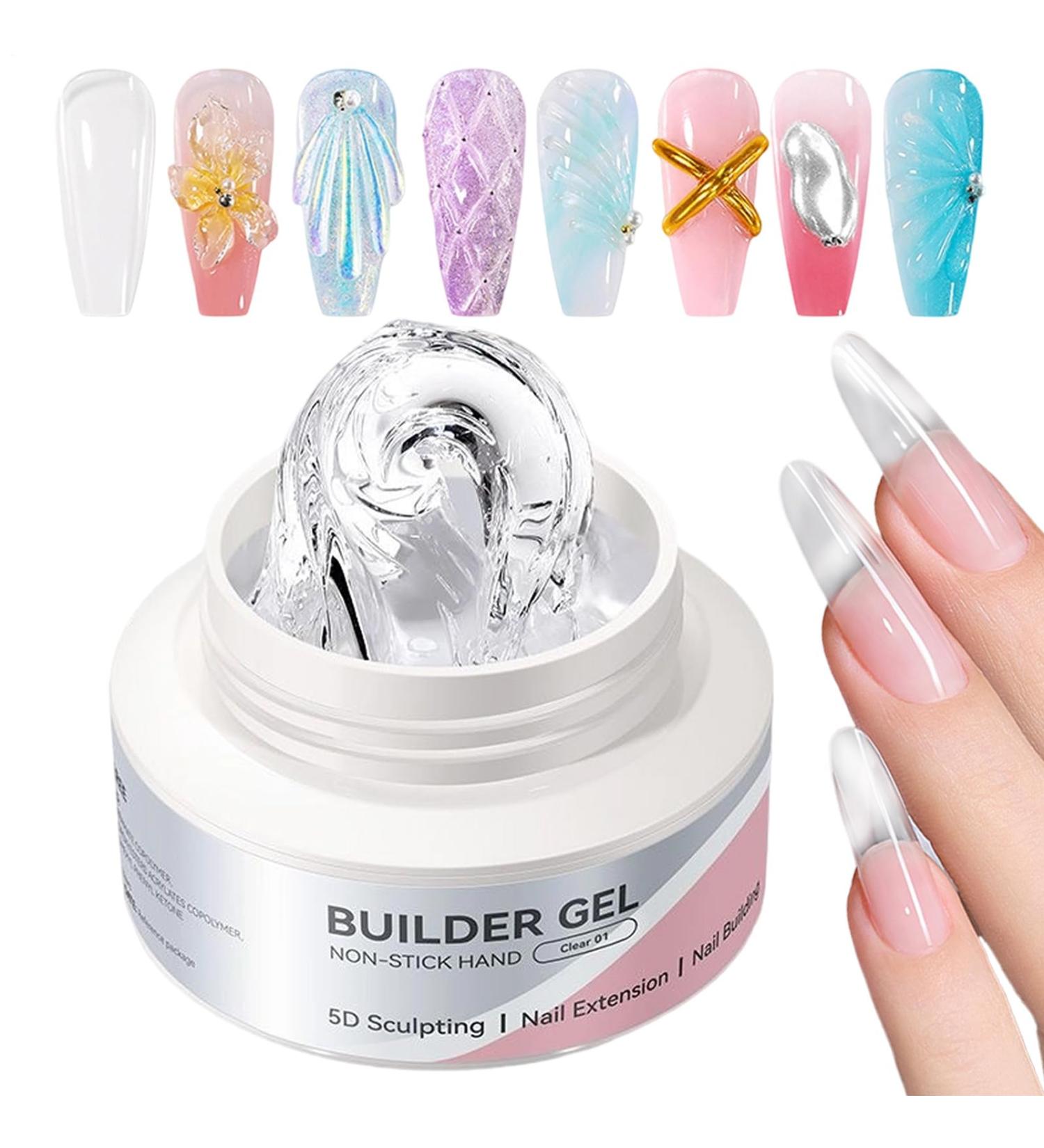 Stibtmr 3D Gel for Nails 60 ml Solid Gel for Nails Builder Manicure Design Non-Sticky Women Creation Modelling Paint Extension Art Manicure Hand - Buy Online on GoSupps.com