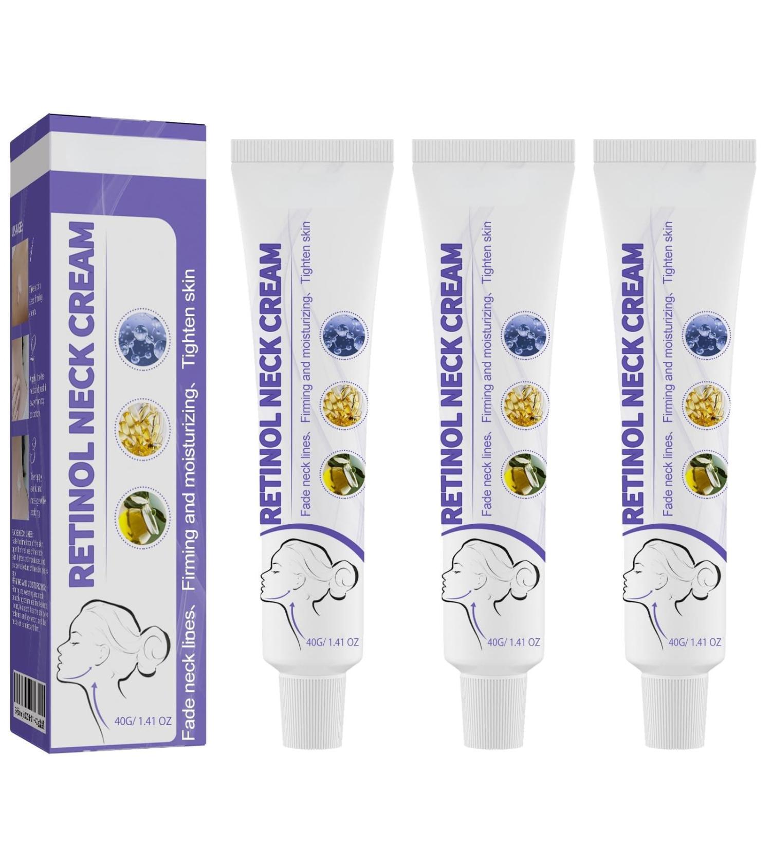3 Pack Retinol Neck Cream for Wrinkles - Firming & Hydrating Neck Treatment with Antioxidants - 1.41 oz Anti-Aging Neck Care Cream (3) - Buy Online on GoSupps.com