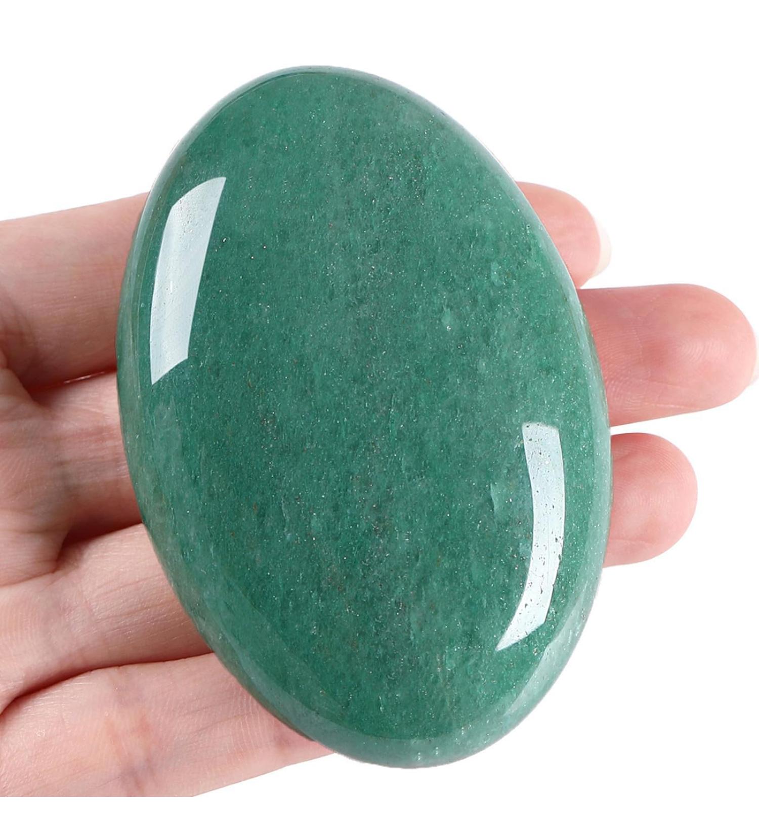 Buy Xiannvxi 2.4 Polished Green Aventurine Worry Stones - Natural Crystal Gemstones for Reiki Healing & Massage | International Shipping - Buy Online on GoSupps.com