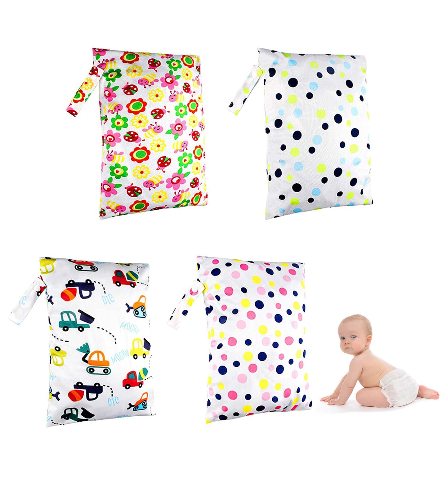 Guichangkai Waterproof Diaper Wetbag - 4pcs Reusable Organizer Bags for Baby & Toddlers | Ideal for Kindergarten - Buy Online on GoSupps.com