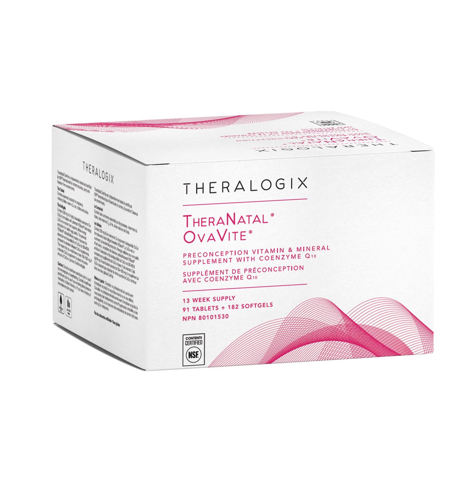 Theralogix - TheraNatal OvaVite - Preconception Supplement with CoQ10 - Core Nutrients Before Conception - 91 Tablets + 182 Softgels - Buy Online on GoSupps.com