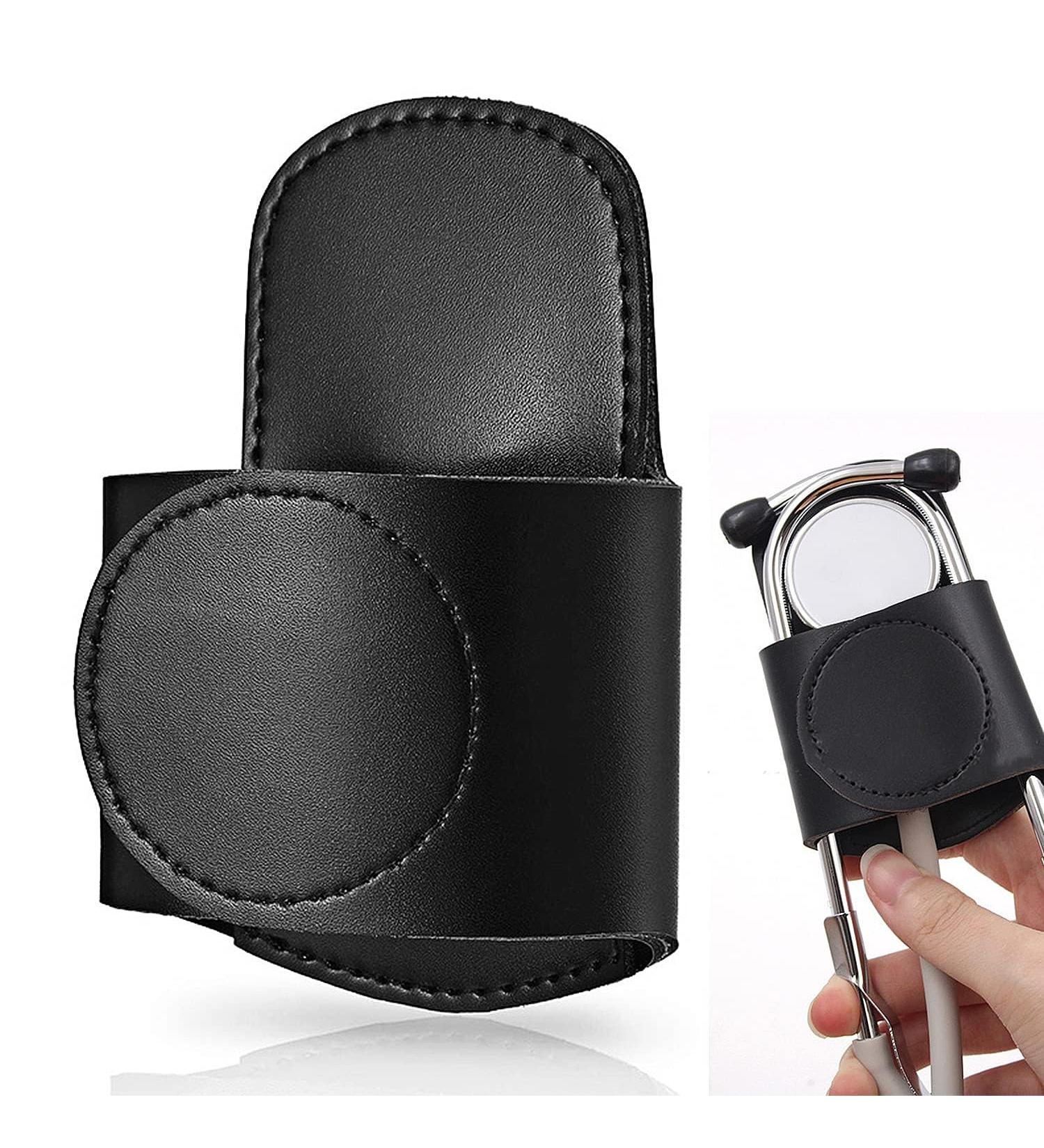 Powerful PU Leather Stethoscope Holder Belt Clip Universal Fit for Nurse Cardiologist Doctor Paramedics Emts - Buy Online on GoSupps.com