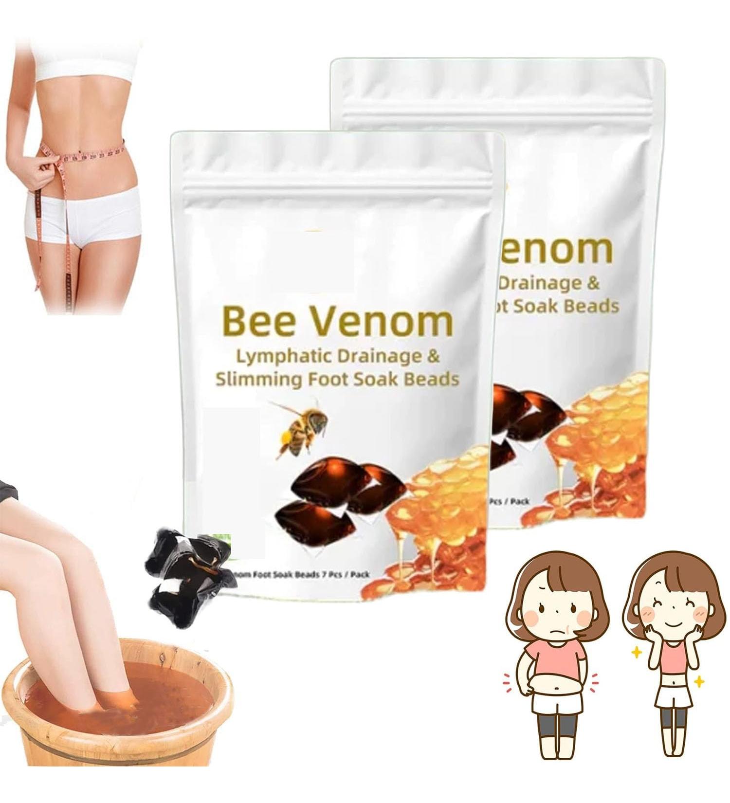Bee Venom Lymphatic Drainage & Slimming Foot Soak Beads Bee Venom Foot Soak Detoxingherbs Cleansing Foot Soak Beads Body Detox Foot Soak Beads Improve Blood Circulation (2 Box) - Buy Online on GoSupps.com