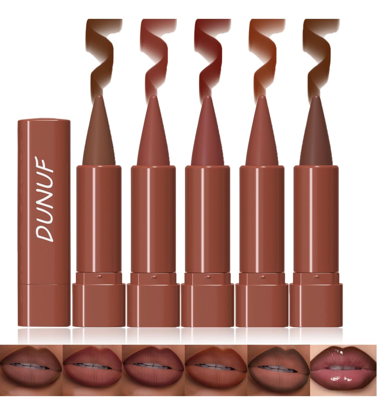 Sitovely 5PCS Matte Lip Pencil Set Matte Gradient Lip Liner Gradient Lip Pencil and Lipstick Natural Lip Pencil Smooth Lip Pencil Non-Stick Lip Makeup - Buy Online on GoSupps.com