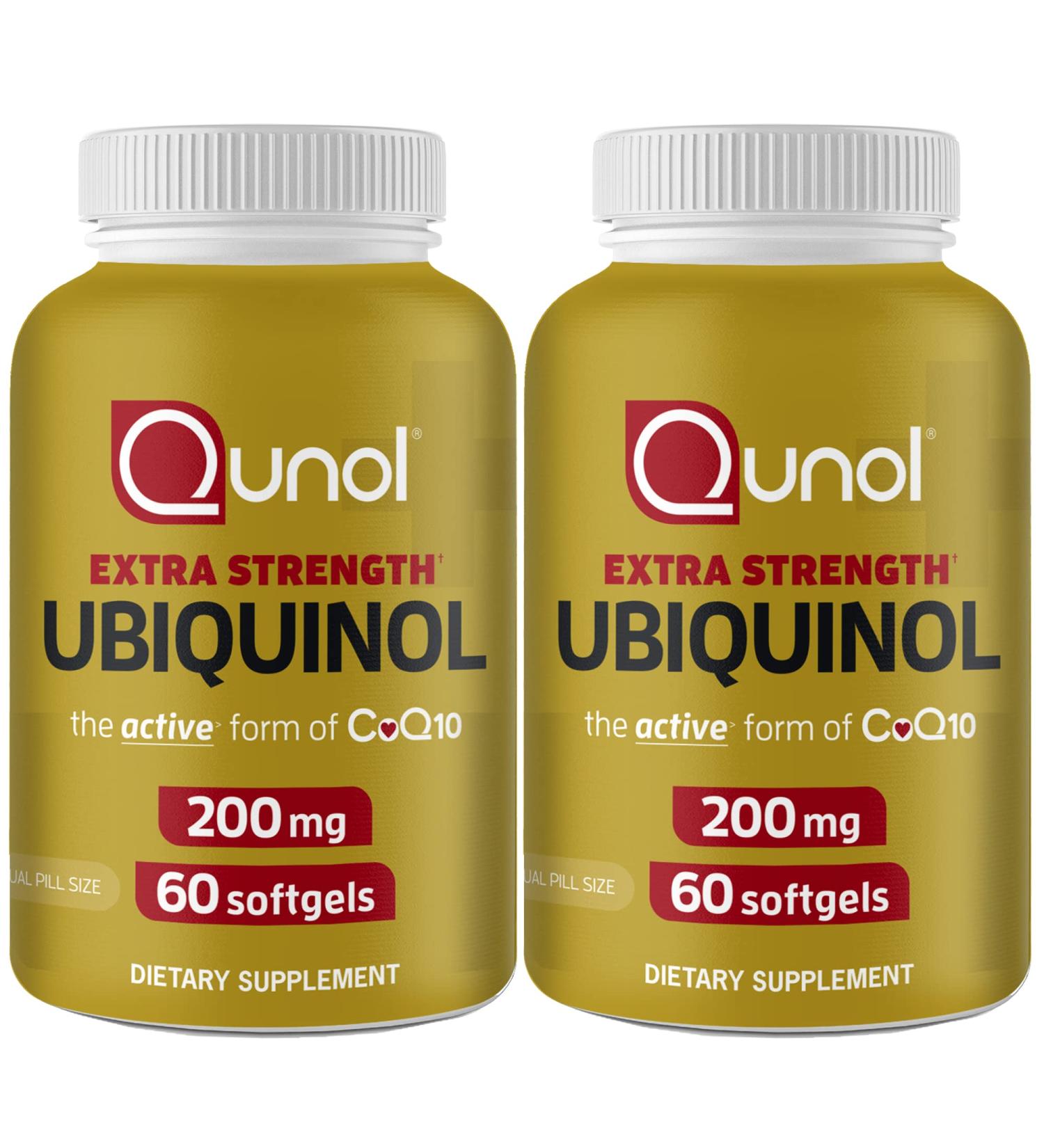 Qunol Ubiquinol CoQ10 200mg Softgels - Antioxidant for Heart Health (60 Count Pack of 2) | Buy Internationally - Buy Online on GoSupps.com