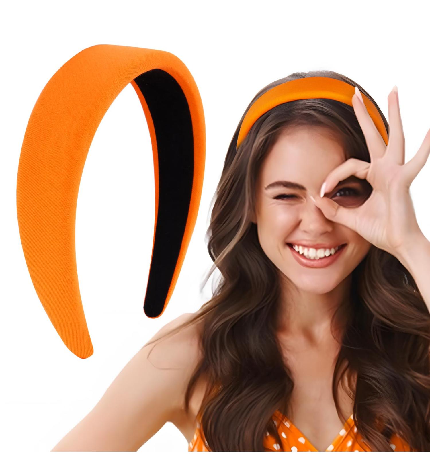 Buy BOFUNX Wide Orange Headband - Stylish Hair Accessories for Women & Girls | International Shipping - Buy Online on GoSupps.com