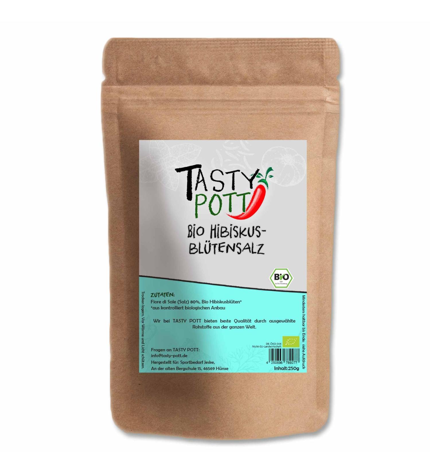  TASTY POTT Tasty Pott Organic Hibiscus Flower Salt 250g | Cooking & Seasoning | Marinating & Refining | Salty Flavour | Hibiscus Flowers | Preserving Bag - Buy Online on GoSupps.com