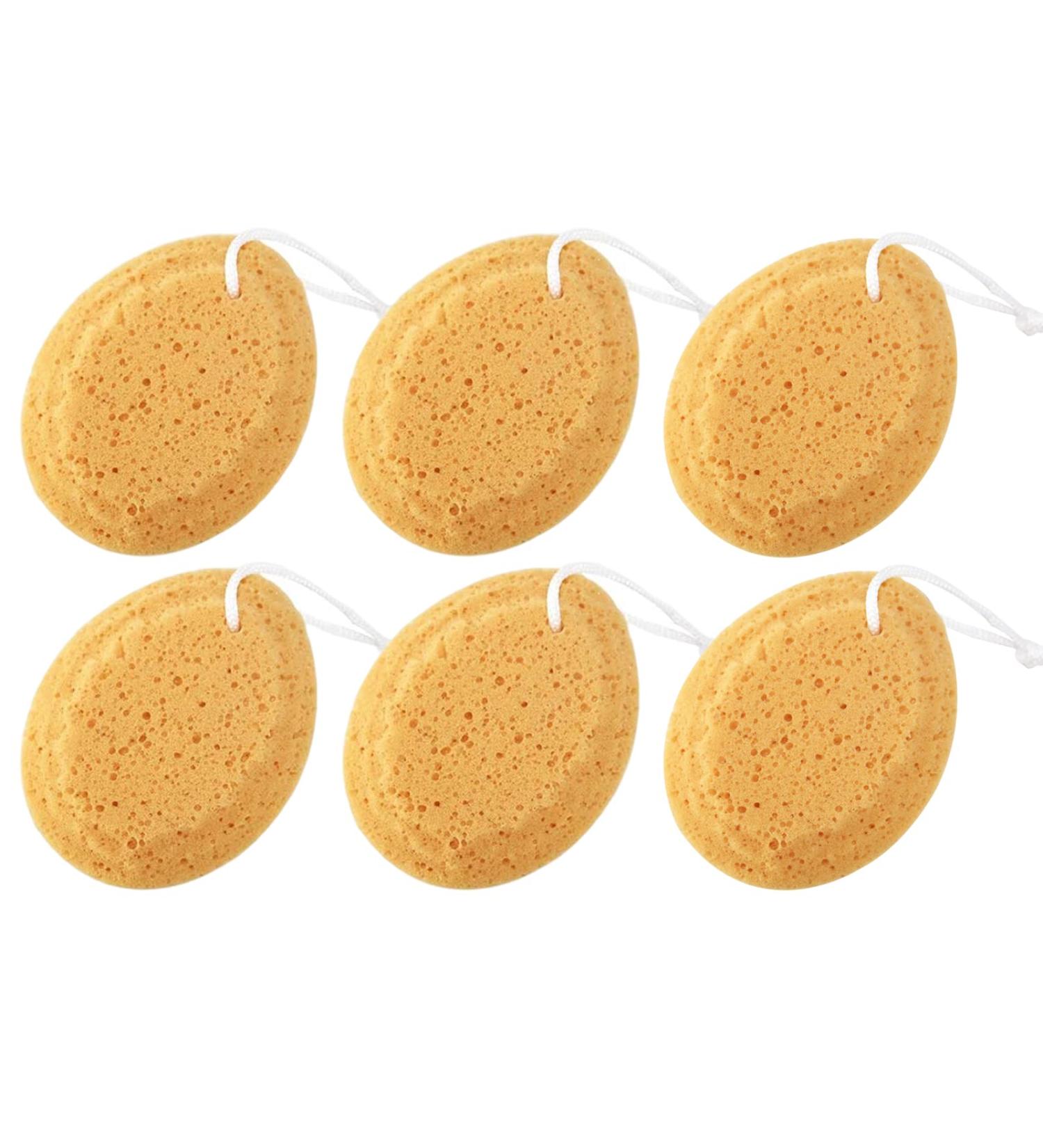 Soft Bathing Sponge Set 6 Gentle Foam Shower Sponges for Men Women & Kids Perfect Peeling Body Cleaning Accessories - Buy Online on GoSupps.com