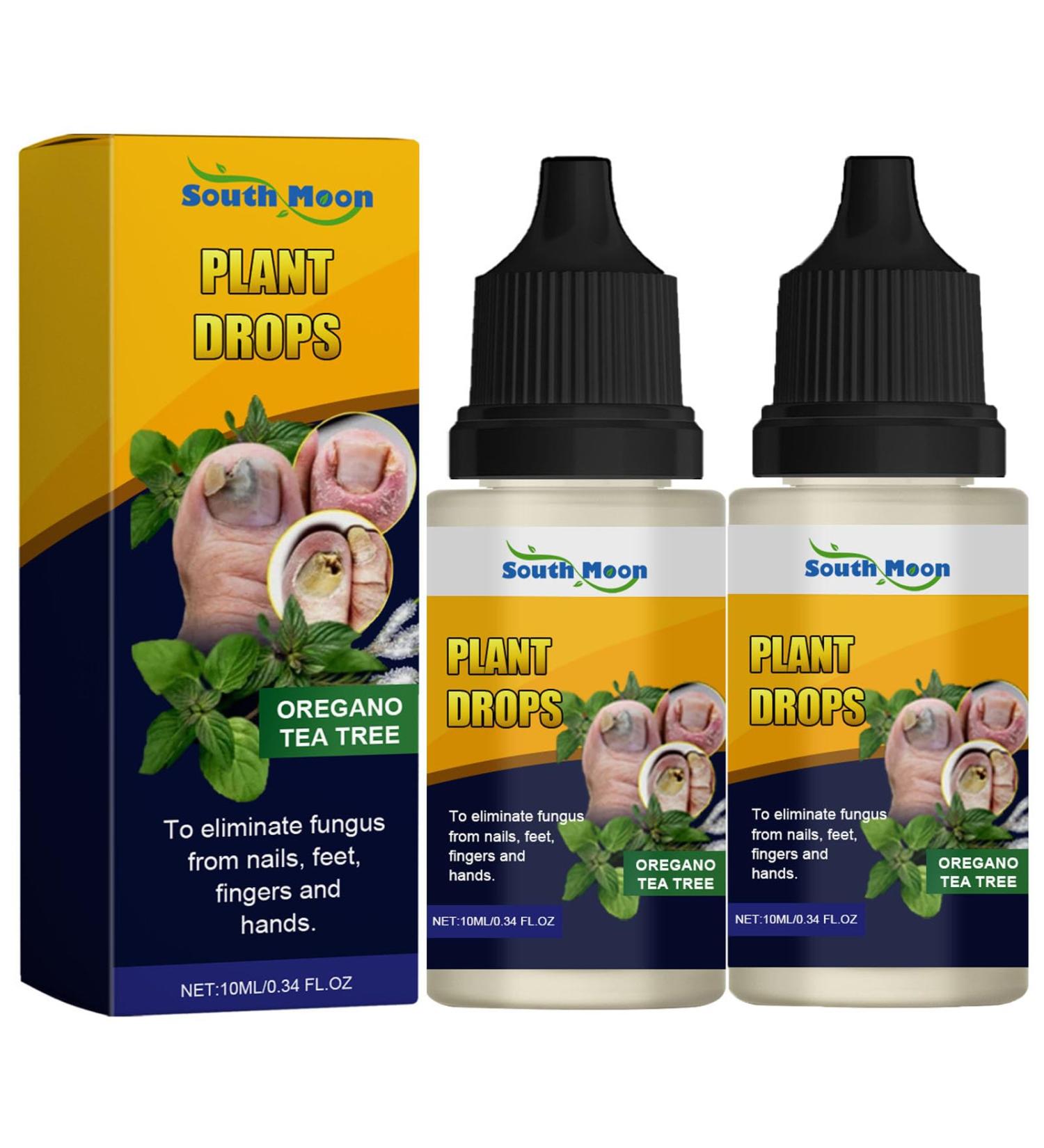 Plant Drops for Nail Fungus Care | Oregano & Tea Tree Moisturizer for Healthy Toenails - Buy Online on GoSupps.com