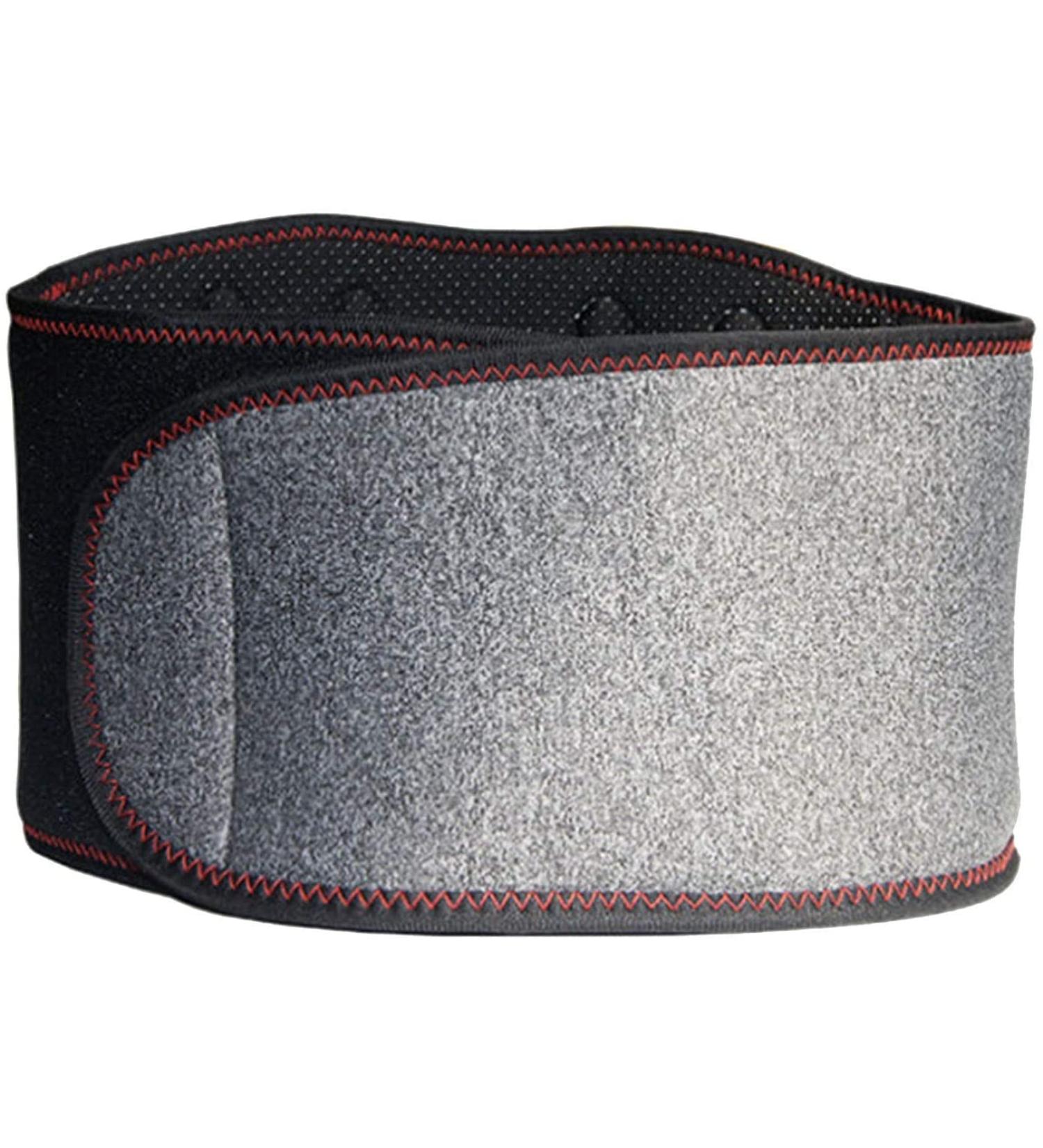 Self Heating Lumbar Support Belt for Men & Women - Gray Magnetic Back Brace for Office & Sports - Best Waist Protection - Buy Online on GoSupps.com