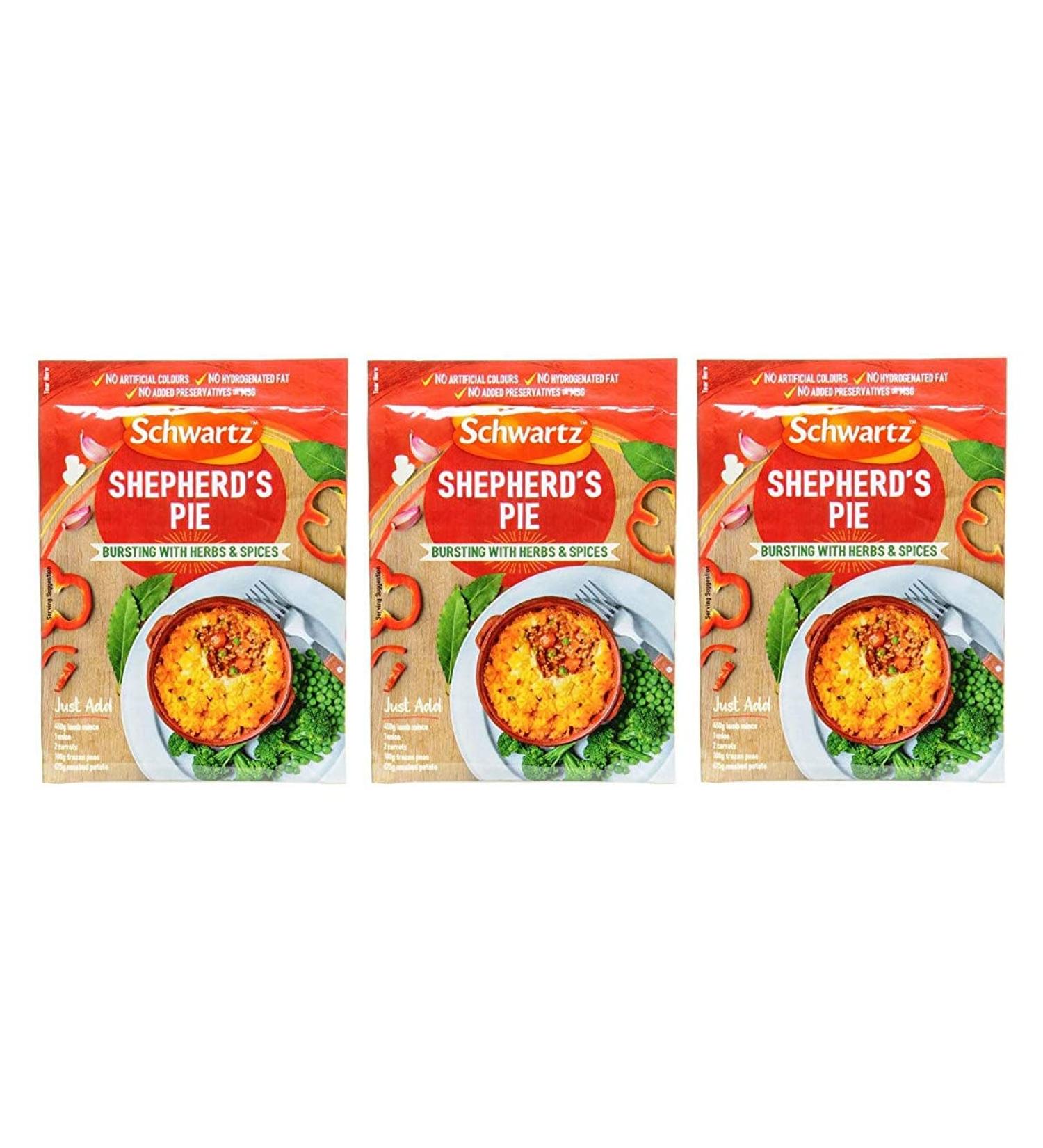 Schwartz Package Sauce Assortment Shepherds Pie Mix 3 x 38g