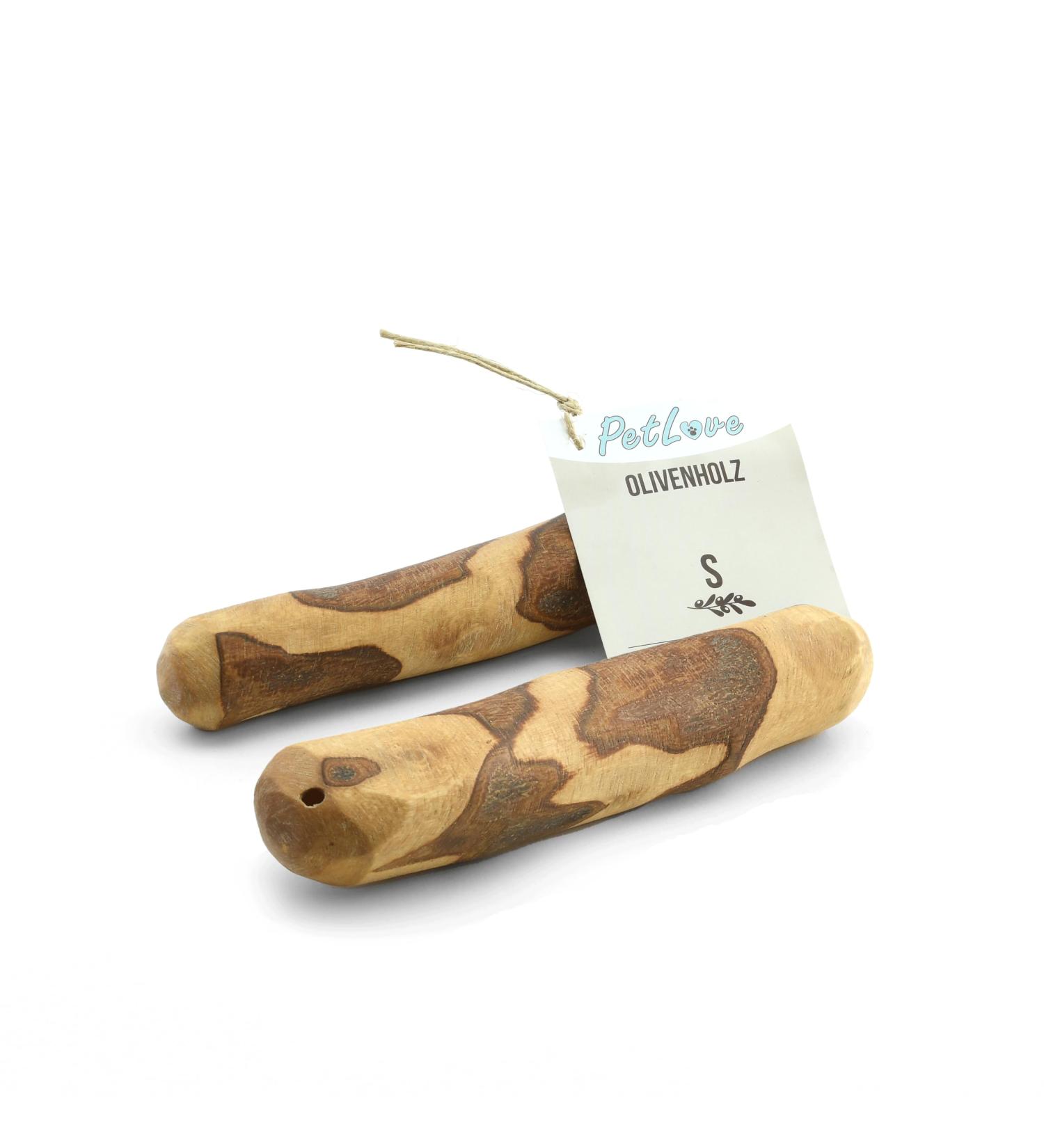 Petlove Olive Wood Chewing Bones for Dogs | Dental Care Toy for Puppies & Small Dogs | 2-Pack S (60-99g) - Buy Online on GoSupps.com